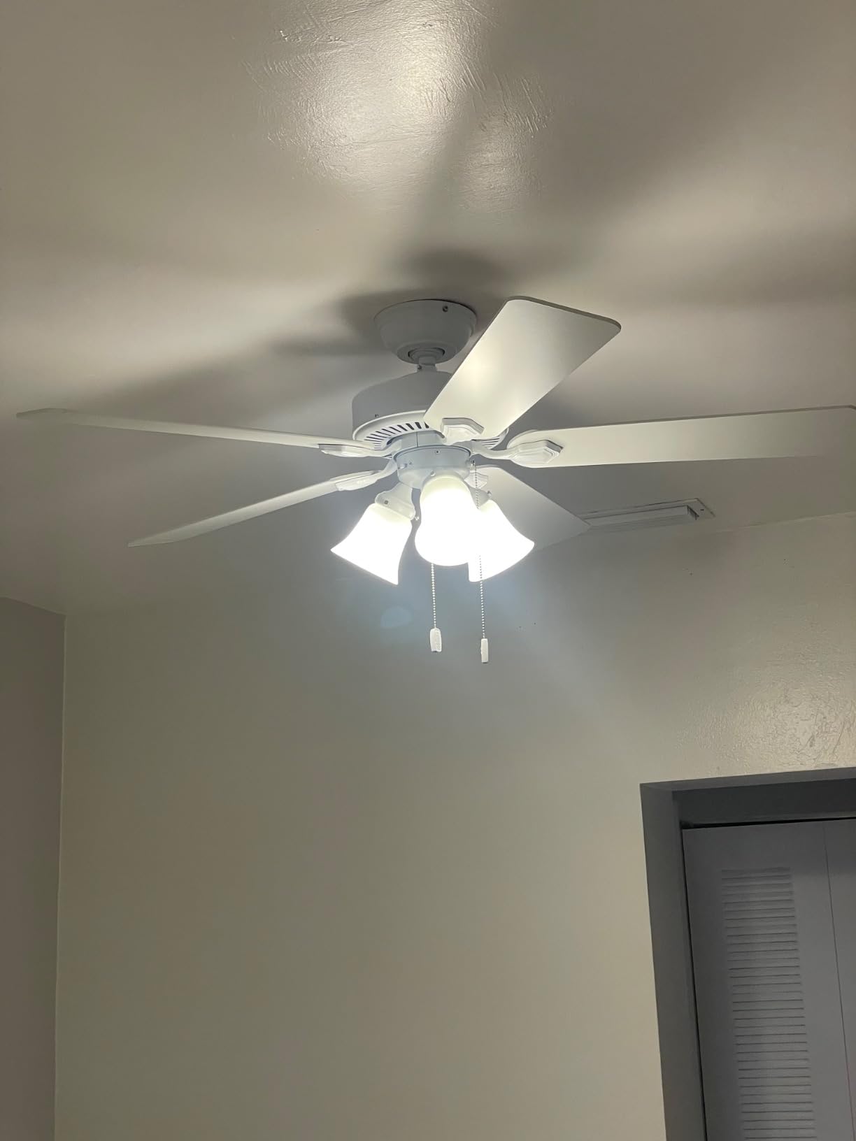 Hunter Swanson, Indoor, Ceiling Fan, with LED Lights, 44 inch, Fresh White | Standard Mount, Pull Chain, 5 Blades, For Bedroom, Living Room, Kitchen, 50885 customer photo 1