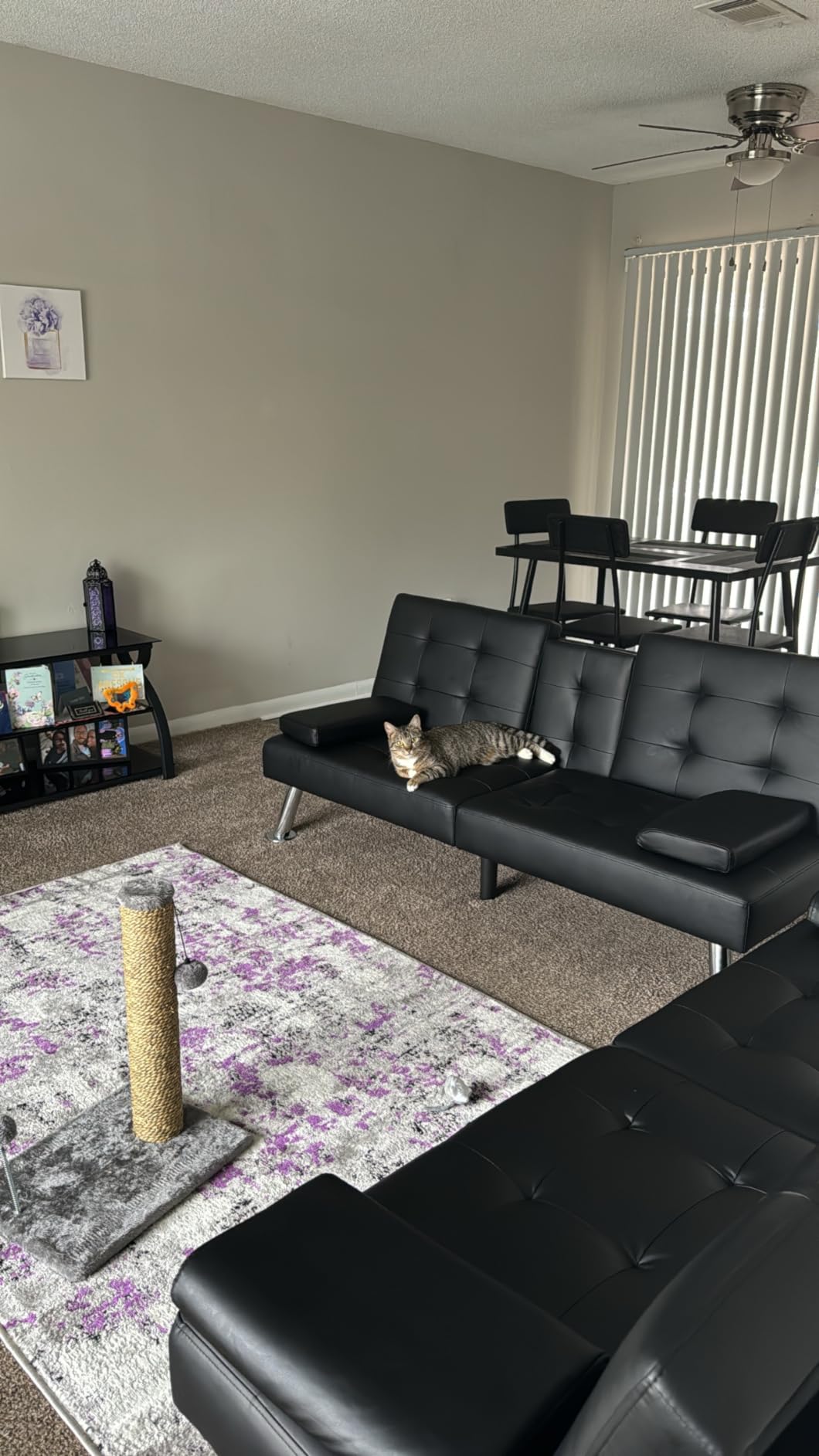 JUMMICO Faux Leather Futon Sofa Bed, Sleeper Sofa with Adjustable Backrest customer photo 1