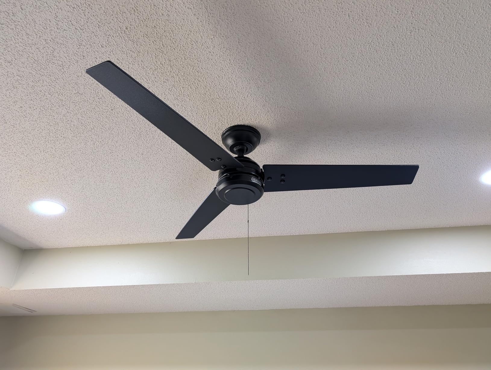 Hunter Cassius, Outdoor or Indoor, Ceiling Fan, 44 inch, Matte Black customer photo 2