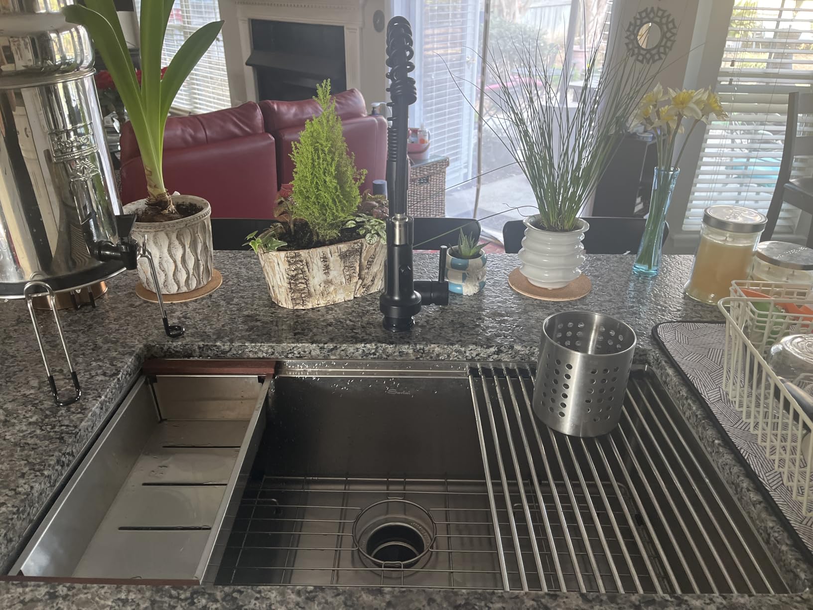 Sarlai 33 Kitchen Sink Undermount 33 x 19 Inch Undermount Sink Workstation | Premium 16 Gauge Stainless Steel Deep Single Bowl Under Counter Kitchen Sinks Basin 33x19x10 Round Corner,Durable, Easy Clean customer photo 1