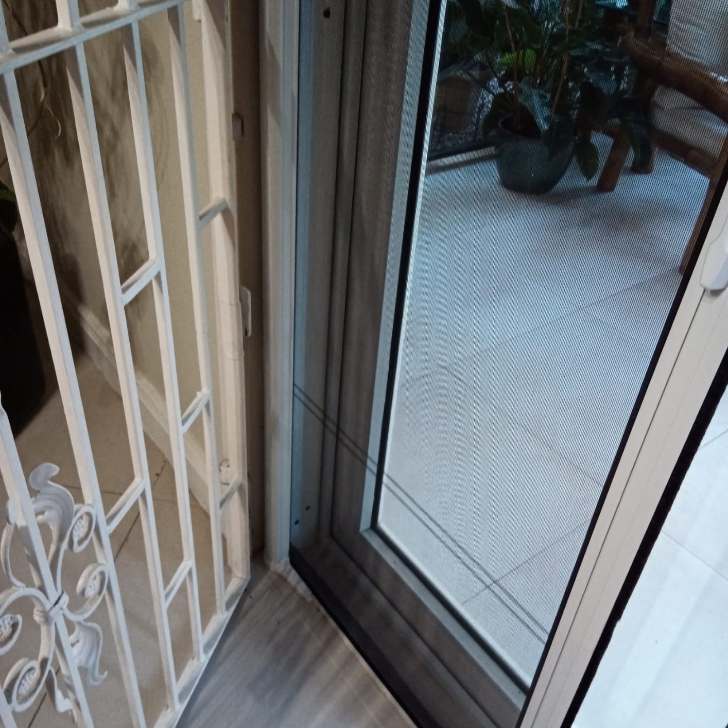Brisa Double Retractable Screen Door, Brown, 68-72 in. Wide, 78 in. Tall customer photo 1