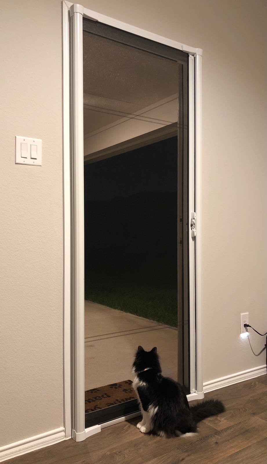 LARSON Brisa Sandstone Retractable Screen Door Thin Mesh 32-36 in Wide | Single, Thin Mesh Screen, High Visibility, Front Doors customer photo 1