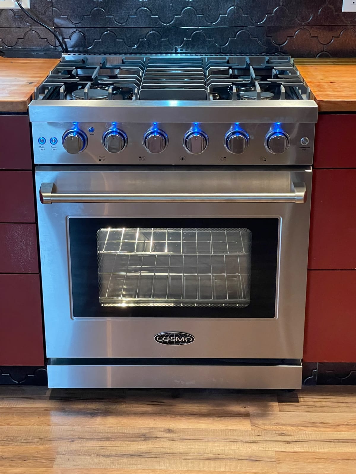 Cosmo COS-EPGR304 30 in. Haven Collection 4.8 cu ft 5 Burner Gas Range, Convection, Stainless Steel, Knob LED Indicators, Storage Drawer, Liquid Propane Convertible customer photo 2