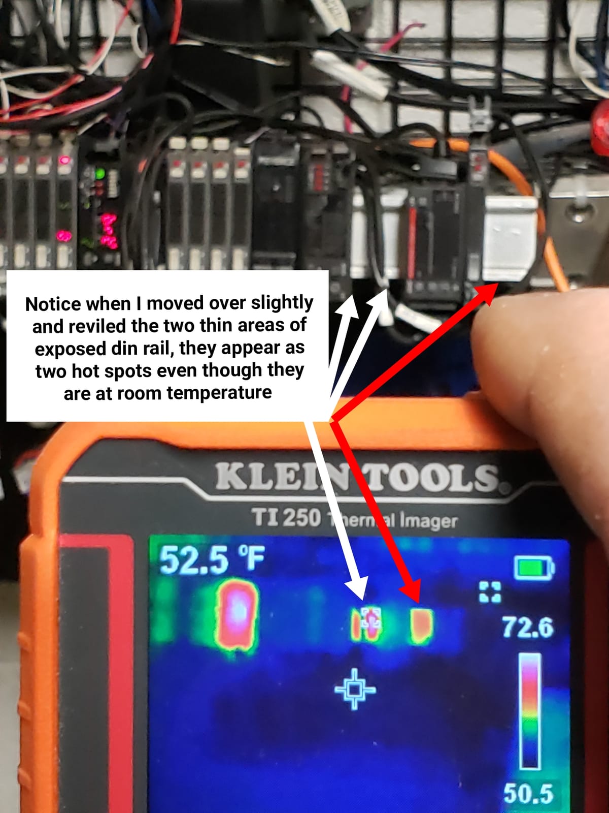 Klein Tools TI250 Rechargeable Thermal Imaging Camera, Camera Displays Over 19,200 Pixels with 3 Color Palettes, High/Low Temperature Points customer photo 1