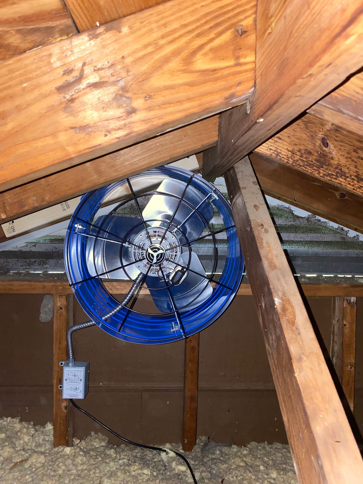 Quietcool AFG PRO-2.0 Attic Fan for Gable Vents - 1945 CFM - Adjustable Thermostat - 20ft Power Cord - Plug-and-play - Two Speed Capable customer photo 1
