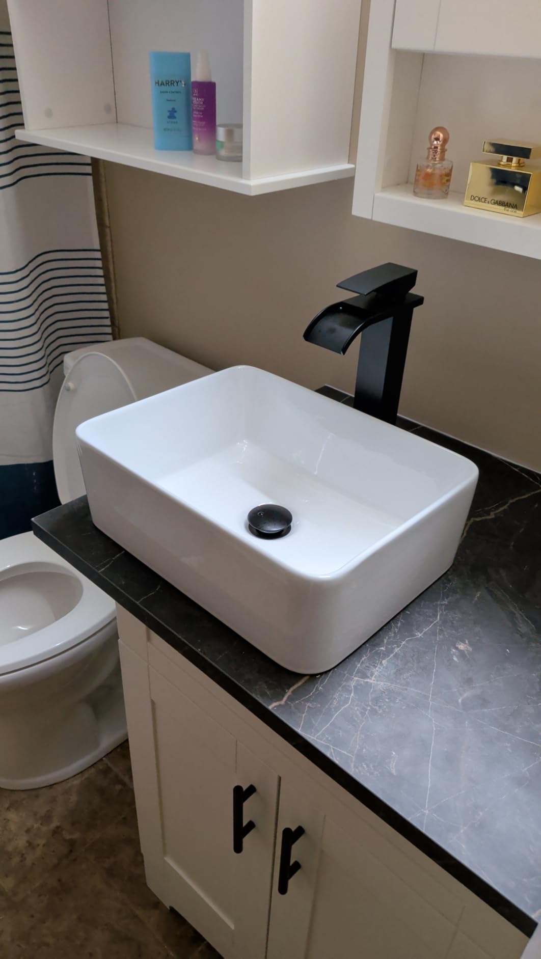 KES Bathroom Vessel Sink, Rectangular 16