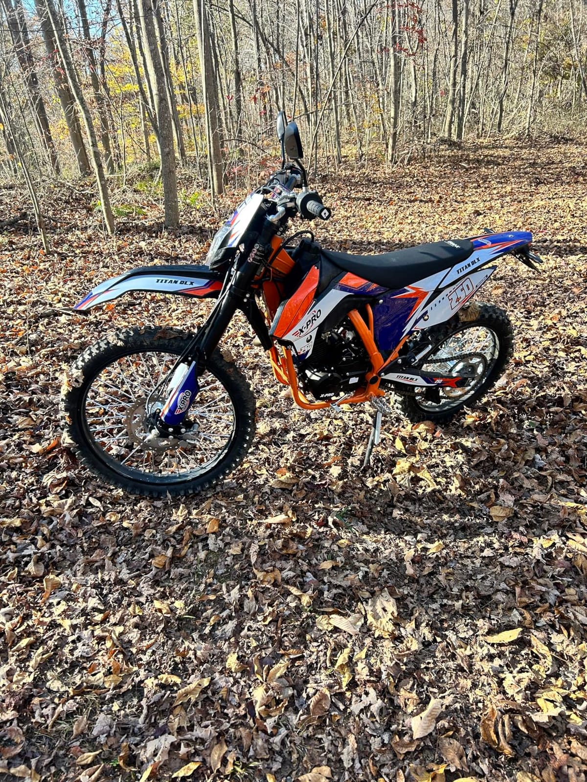 X-PRO Titan DLX 250cc Gas Dirt Bike Pit Bike Adult Bike, Big 21