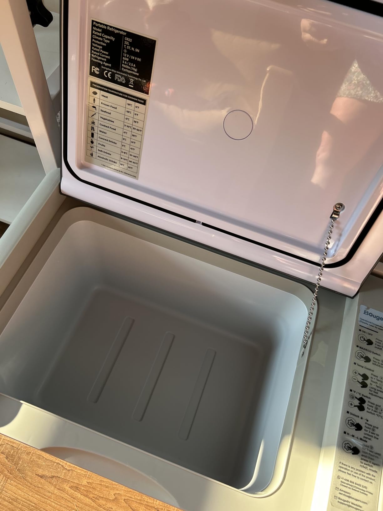 BougeRV 12v refrigerator 23 Quart, -8℉~50℉ Portable Freezer for Car, Grey | No Ice Needed, Use as Fridge or Freezer, Fast 15-Min Cool to 32°F, 12/24V DC, 110V AC, Electric Cooler for Camping, Road Trip customer photo 1
