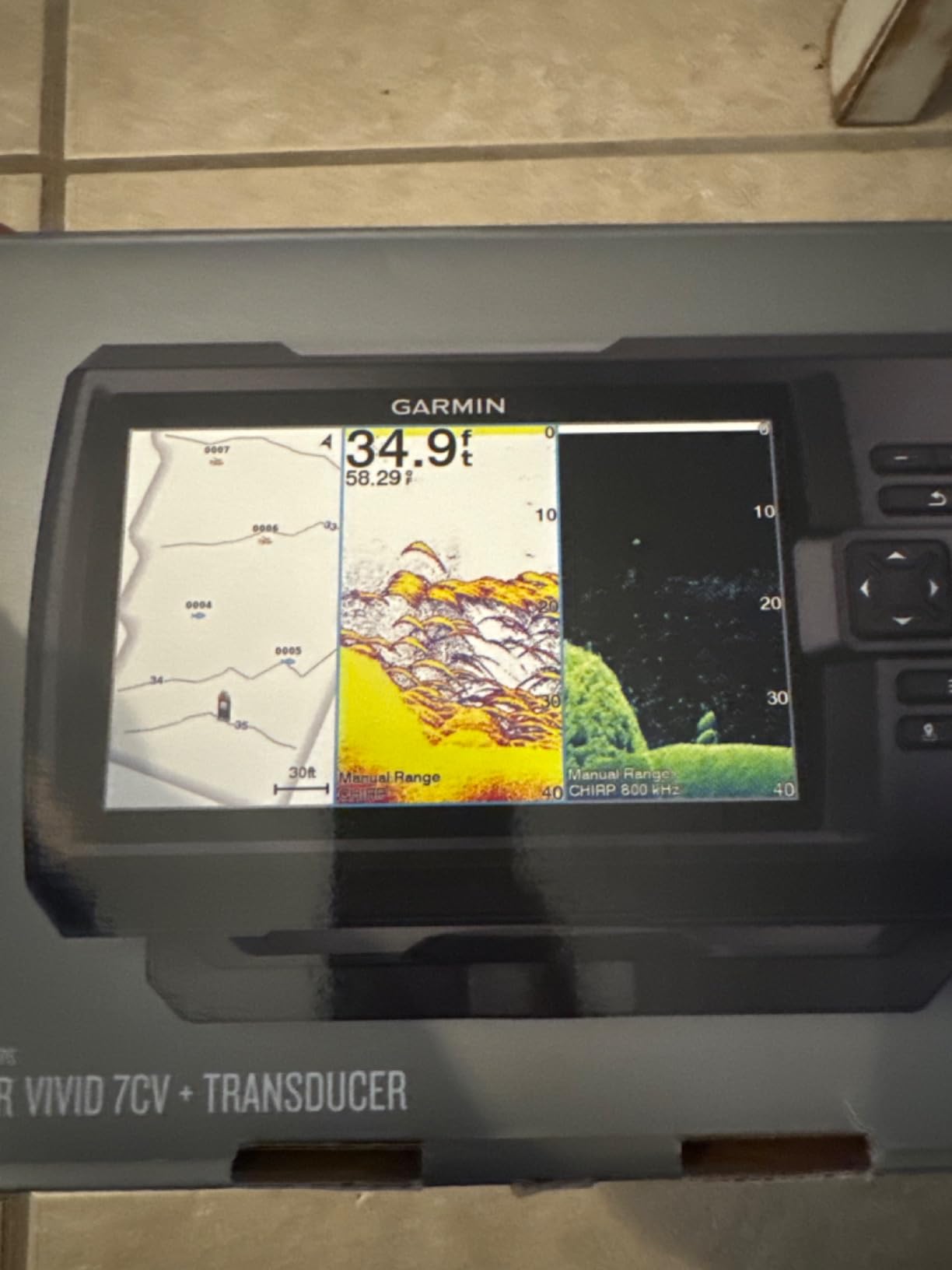 Garmin Striker Vivid 7cv with GT20-TM Transducer - Easy-to-Use 7-inch Color Fishfinder and Sonar Transducer (010-02552-00) customer photo 1