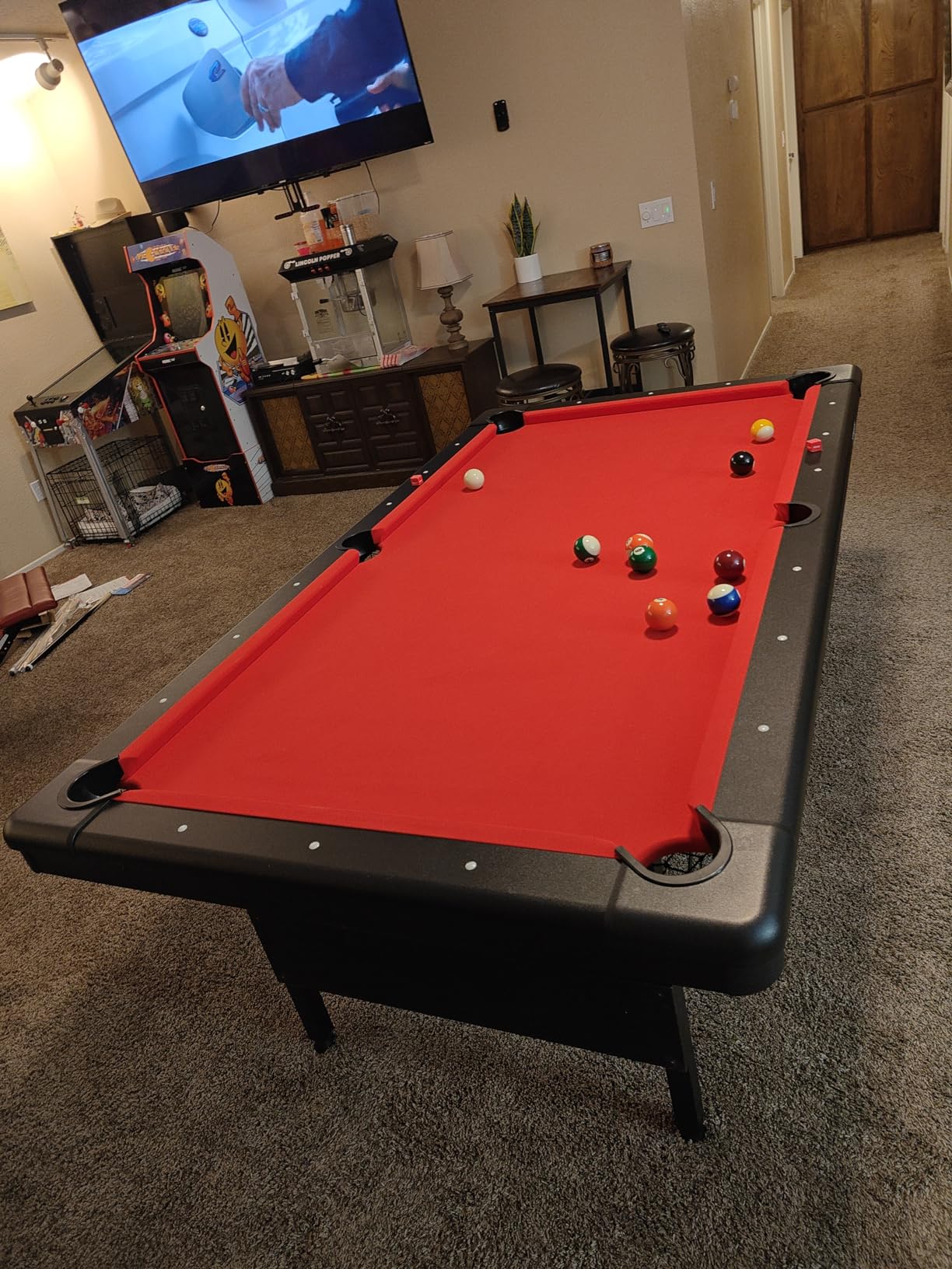 GoSports Billiards Game Table - Foldable Design, Includes Full Set of Pool Balls, 2 Cue Sticks, Chalk, and Felt Brush customer photo 2