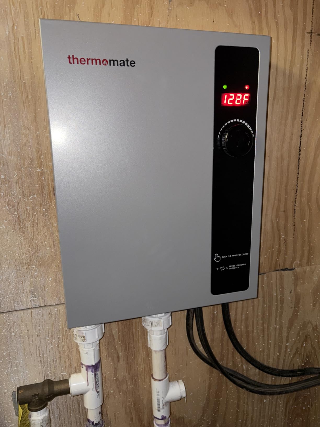 Tankless Water Heater Electric 27kW at 240 Volt, ThermoMate On Demand Instant Hot Water Heater Up to 6.4GMP, Self-Modulating Energy Saving for Residential Indoor Shower, Draw 114Amp customer photo 1