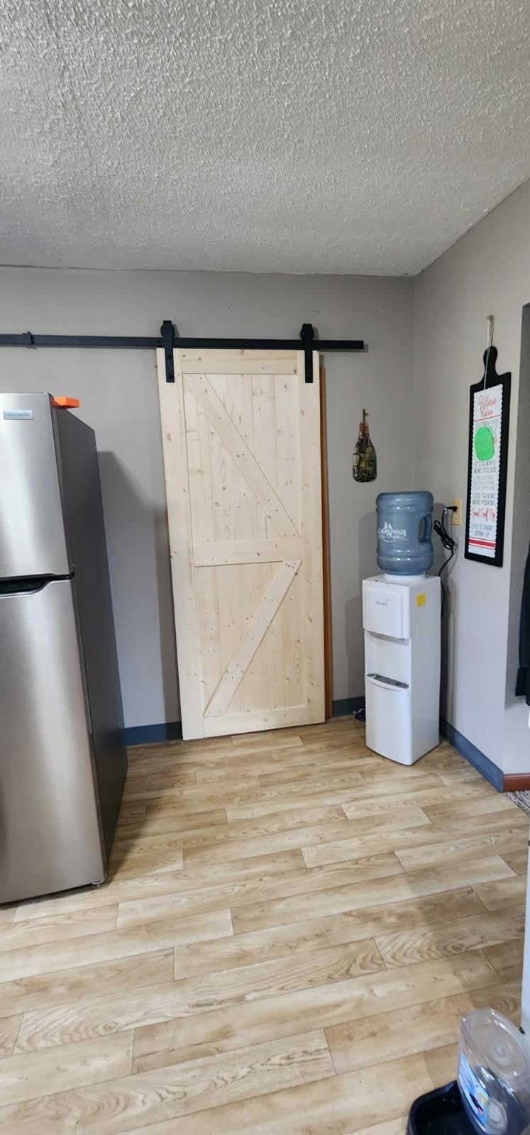 EaseLife 36in x 84in Sliding Barn Door with 6.6FT Barn Door Hardware Kit & Handle Included,Solid Spruce Wood Door,Assemblely Required,Stainable, K-Frame customer photo 1