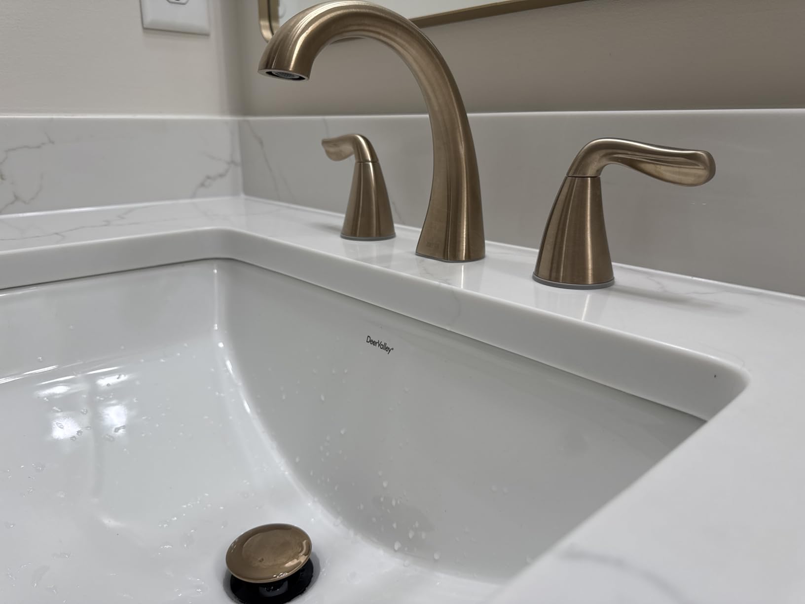 Delta Arvo Brushed Nickel Faucet 3 Hole, 8 Inch Widespread Bathroom Sink Faucet for Vanity, Push-Pop Drain Assembly, Spotshield Stainless 35840LF-SP customer photo 2