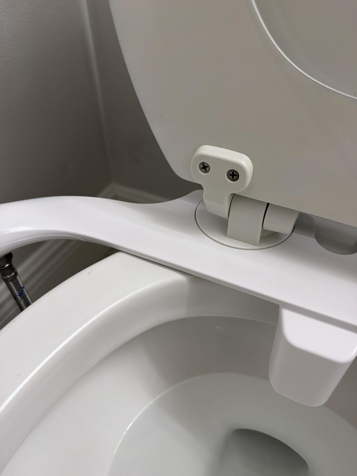 SAMODRA Ultra-Slim Hygienic Bidets Attachment for Existing Toilets - Adjustable Fresh Water Pressure Dual Nozzle (Frontal & Rear Wash) Easy to Install, Silver customer photo 2