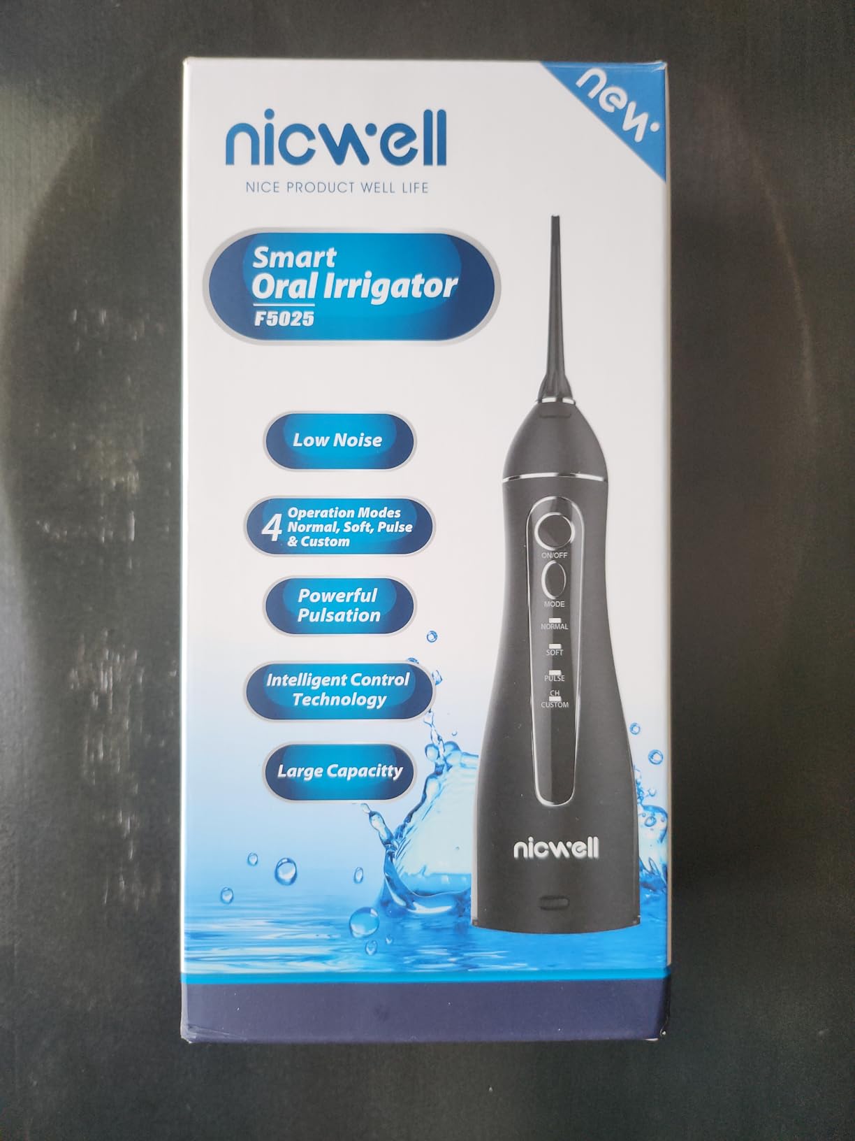 Nicwell Water Dental Flosser for Teeth - 4 Modes & 11 Pressure Settings Cordless Portable Oral Irrigator, IPX7 Waterproof Rechargeable with 5 Tips for Braces Cleaning, Travel, Deep Teeth Cleaning customer photo 1