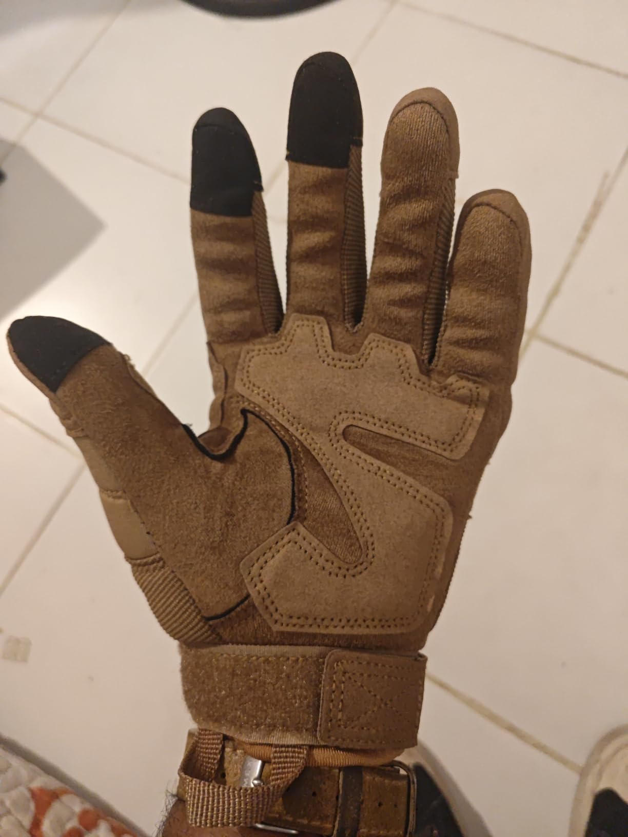 KEMIMOTO Tactical Gloves for Men, Touchscreen Motorcycle Gloves with Hard Shell & Palm Padding for Sports Motorcycle Cycling Tactical Airsoft Paintball Hunting Hiking Camping Climbing customer photo 2