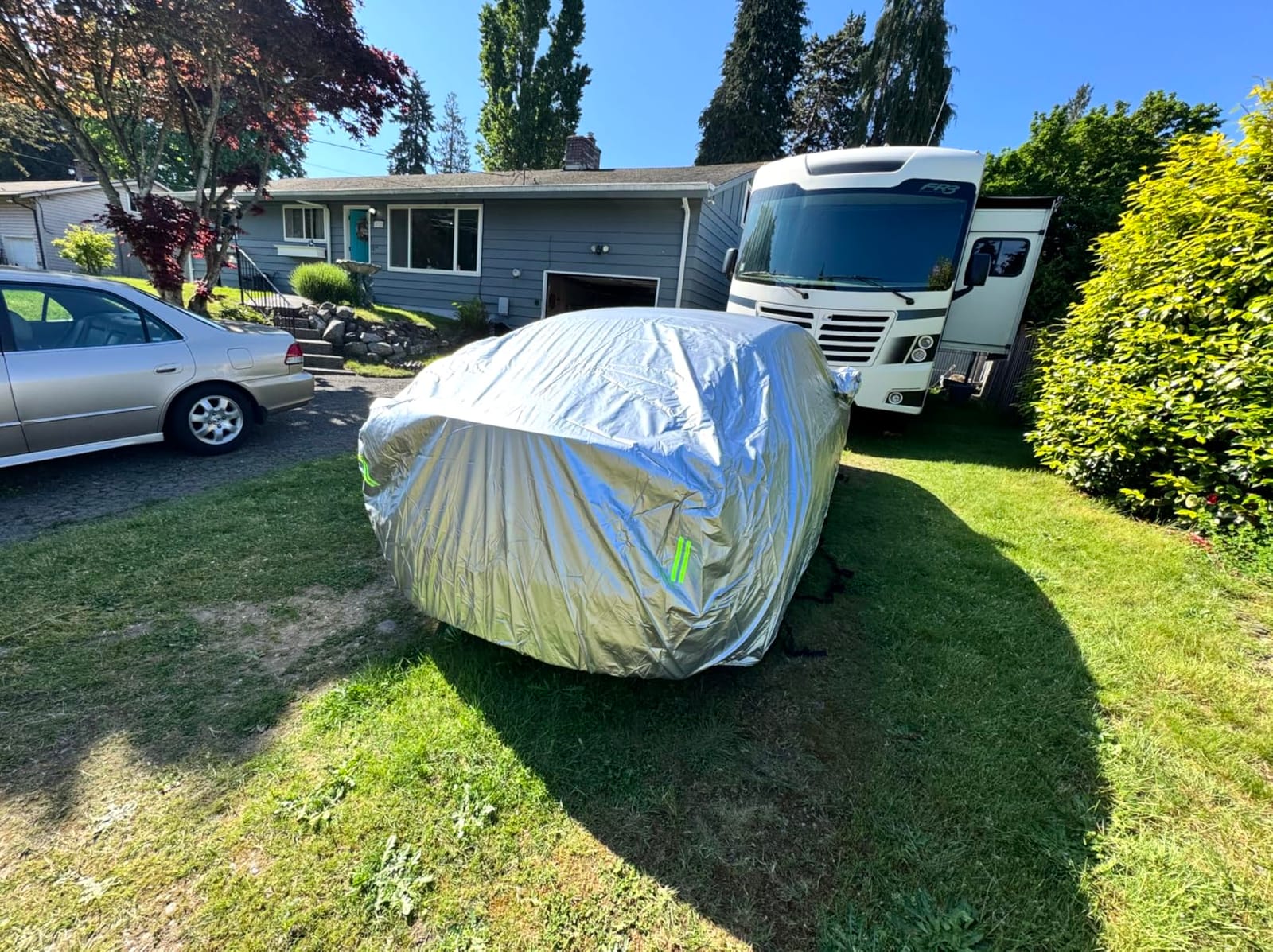 Car Cover, SUV Waterproof Car Covers for Automobiles All Weather Season UV Hail Protection Snowproof Full Car Cover, Outdoor Full Cover Universal Fit SUV Up to 190'' customer photo 1