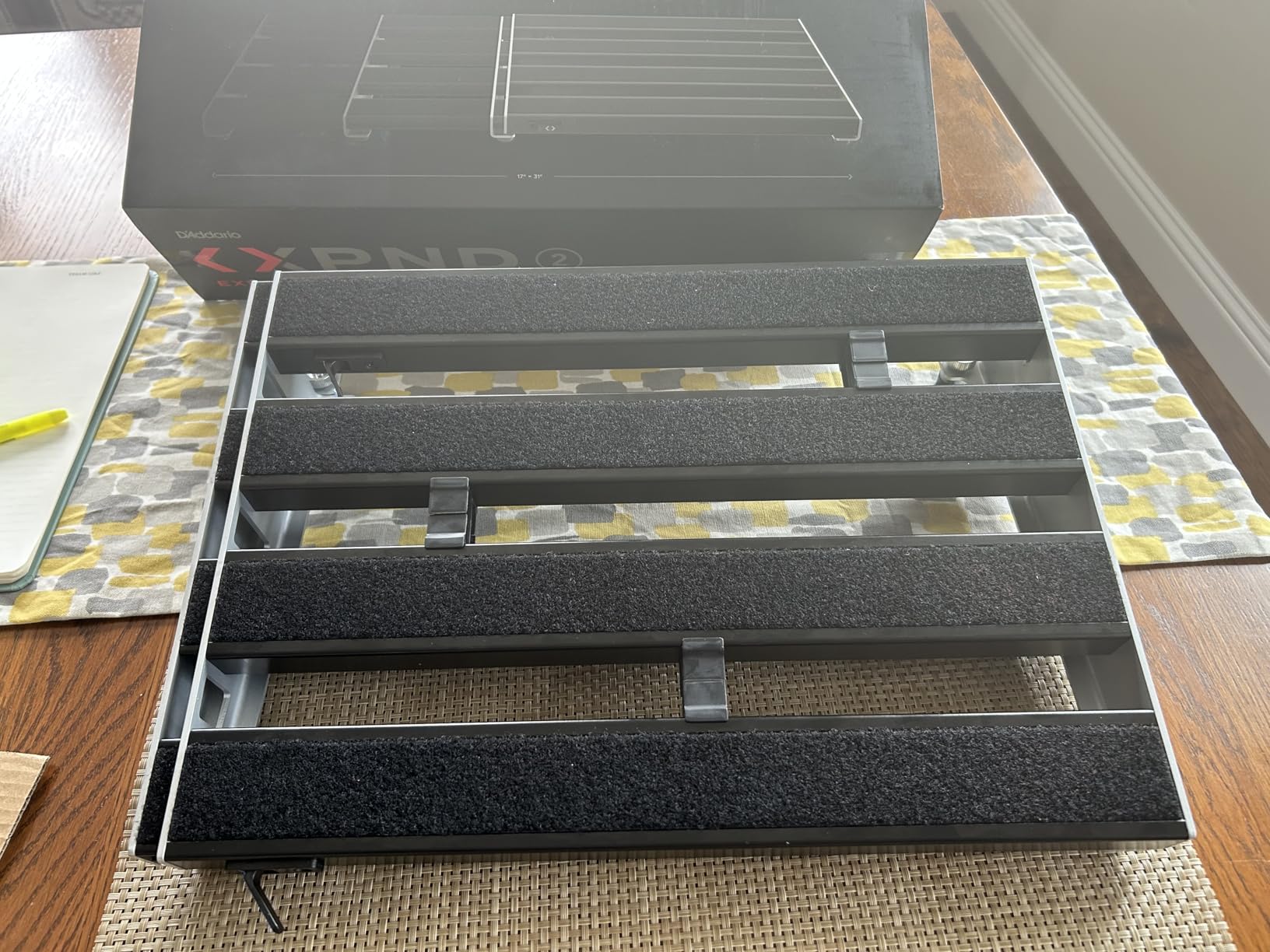 D'Addario Xpnd Pedalboard - 2 (PW-XPNDPB-02) | D'Addario XPND pedalboard gear offers expandable setup, durable transport, clean cable routing and stage-ready organization. customer photo 2