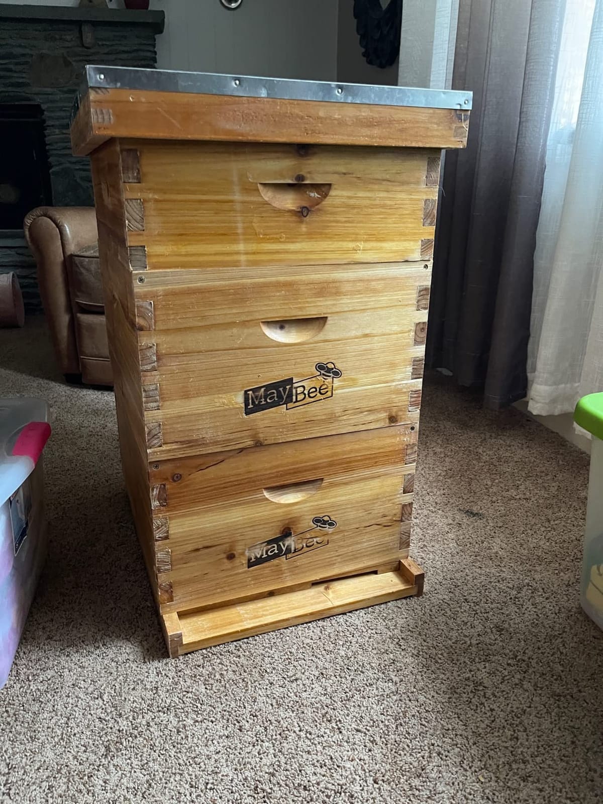 10-Frame Langstroth Beehive Dipped in Beeswax, Complete Bee Hives and Supplies Starter Kit Includes 2 Deep Hive Bee Boxes and 1 Bee Hive Super with Beehive Frames and Foundations customer photo 2