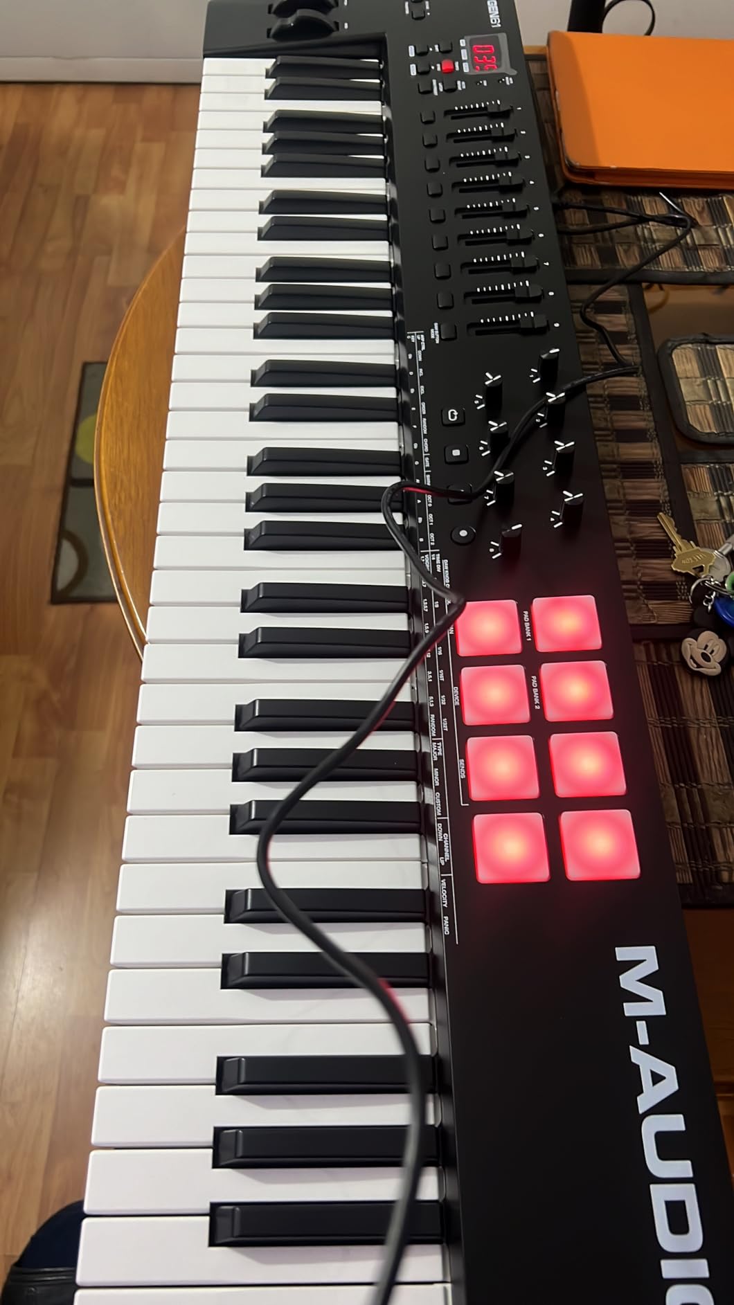 M-AUDIO Oxygen 49 MKV USB MIDI Keyboard Controller | 49 Velocity-Sensitive Keys, 8 Beat Pads, 8 Knobs, 9 Faders, and Bundled DAW Recording Software, for Music Production customer photo 1