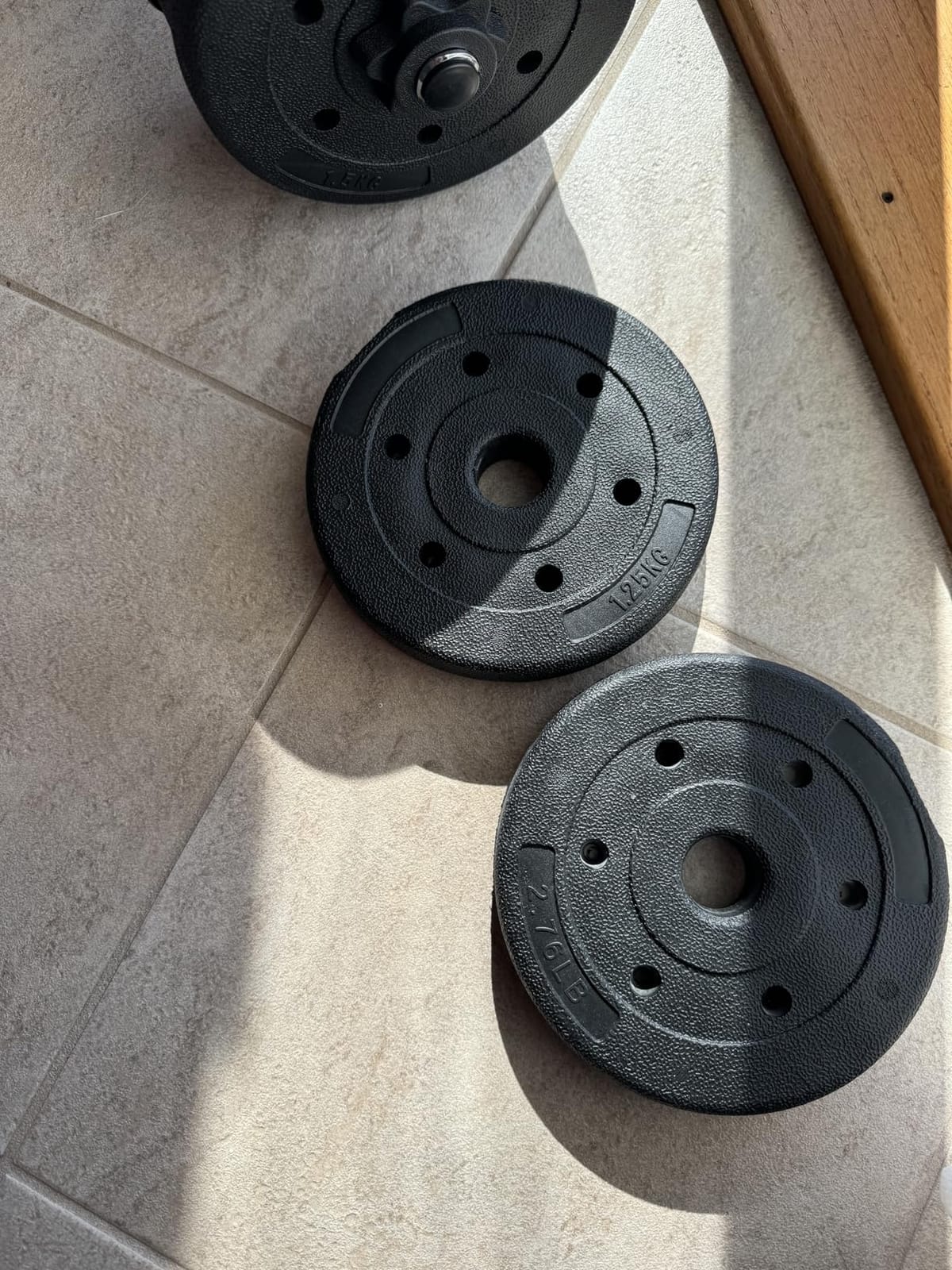 Yaheetech Adjustable Dumbbell Set Free Weights with Spinlock Collars, Black | Concrete-filled plastic plates, iron bar, non-slip grip; strong durability, easy weight adjustments for home gym beginners customer photo 2