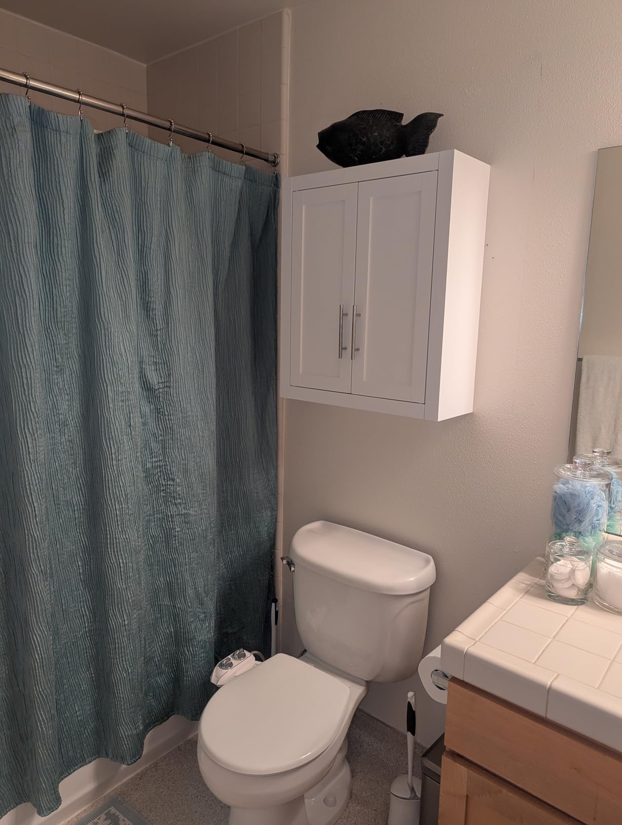 Crosley Furniture Savannah Medicine Cabinet, Wall Mount | Bathroom Storage with Shelves, White customer photo 1