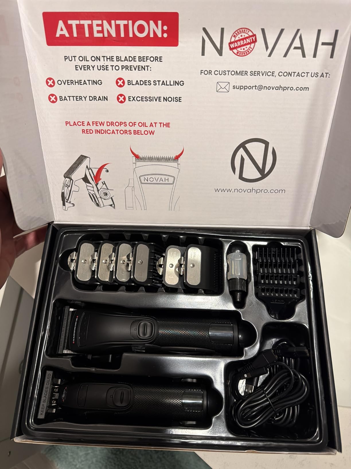 Novah Professional Hair Clippers for Men, Professional Barber Clippers and Trimmer Set customer photo 1