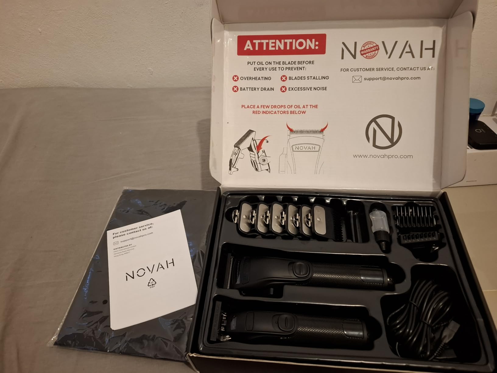 Novah Professional Hair Clippers for Men, Professional Barber Clippers and Trimmer Set customer photo 2