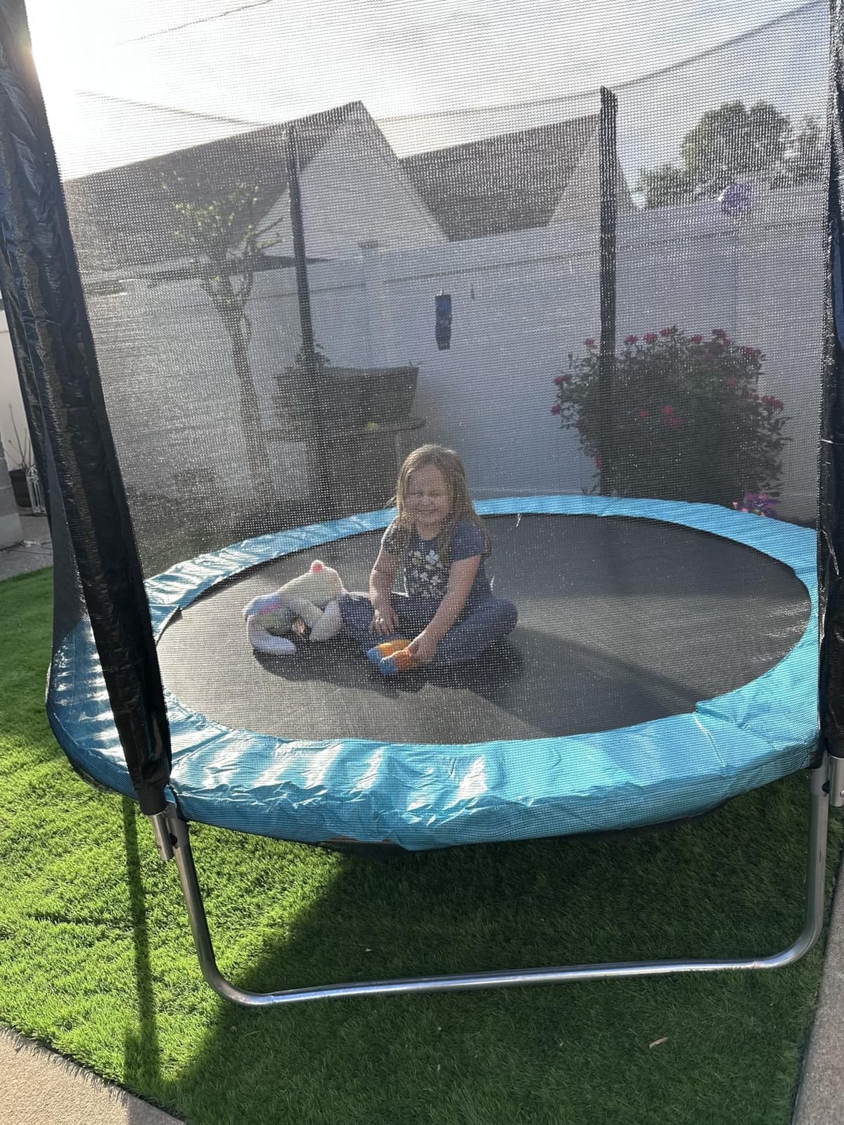 AOTOB Trampoline with Net for Kids Outdoor 8 10 12 14 15FT ASTM 400LBS | Combo Bounce Jump for Kids and Adults Backyard Gymnastics with Socks, Spring Pad, Waterproof Jump Mat, Enclosure & Ladder customer photo 1