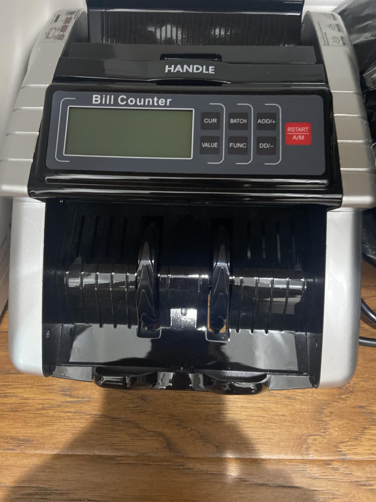 Aneken Money Counter Machine with Value Count, Dollar, Euro UV/MG/IR/DD/DBL/HLF/CHN Counterfeit Bill Detectors, Add and Batch Modes, Cash Counter with LCD Display customer photo 1
