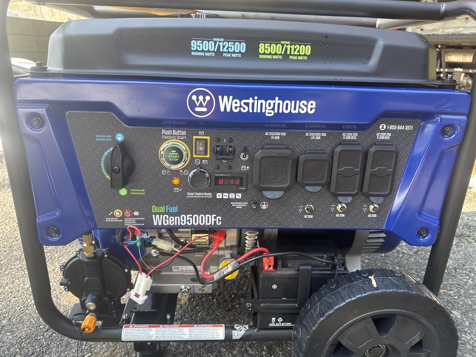 Westinghouse 12500 Peak Watt Dual Fuel Home Backup Portable Generator, Remote Electric Start, Transfer Switch Ready, Gas and Propane Powered, CO Sensor customer photo 2