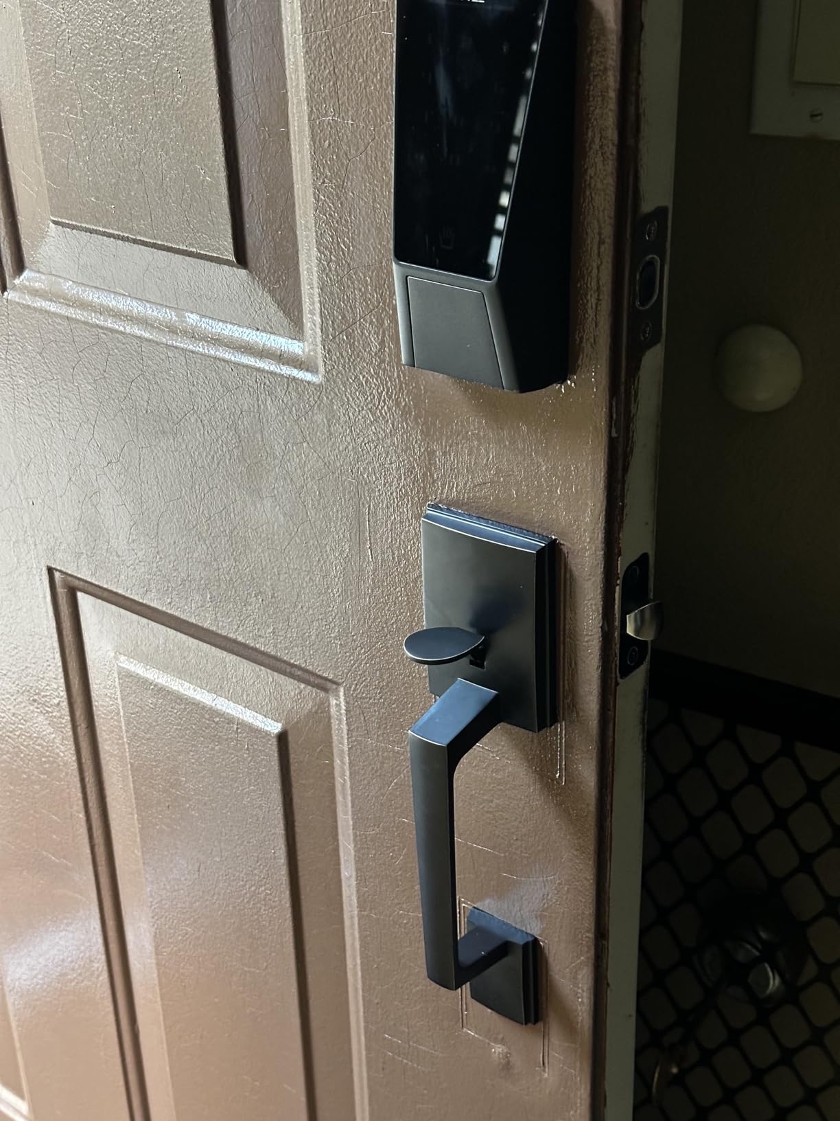 Brightify Black Front Door Lock Set for Modern Home Entryway, Apartment | Zinc Alloy, Front Door Handle and Deadbolt Set, Reversible for Right&Left Door, 35mm-45mm Door Thickness customer photo 2
