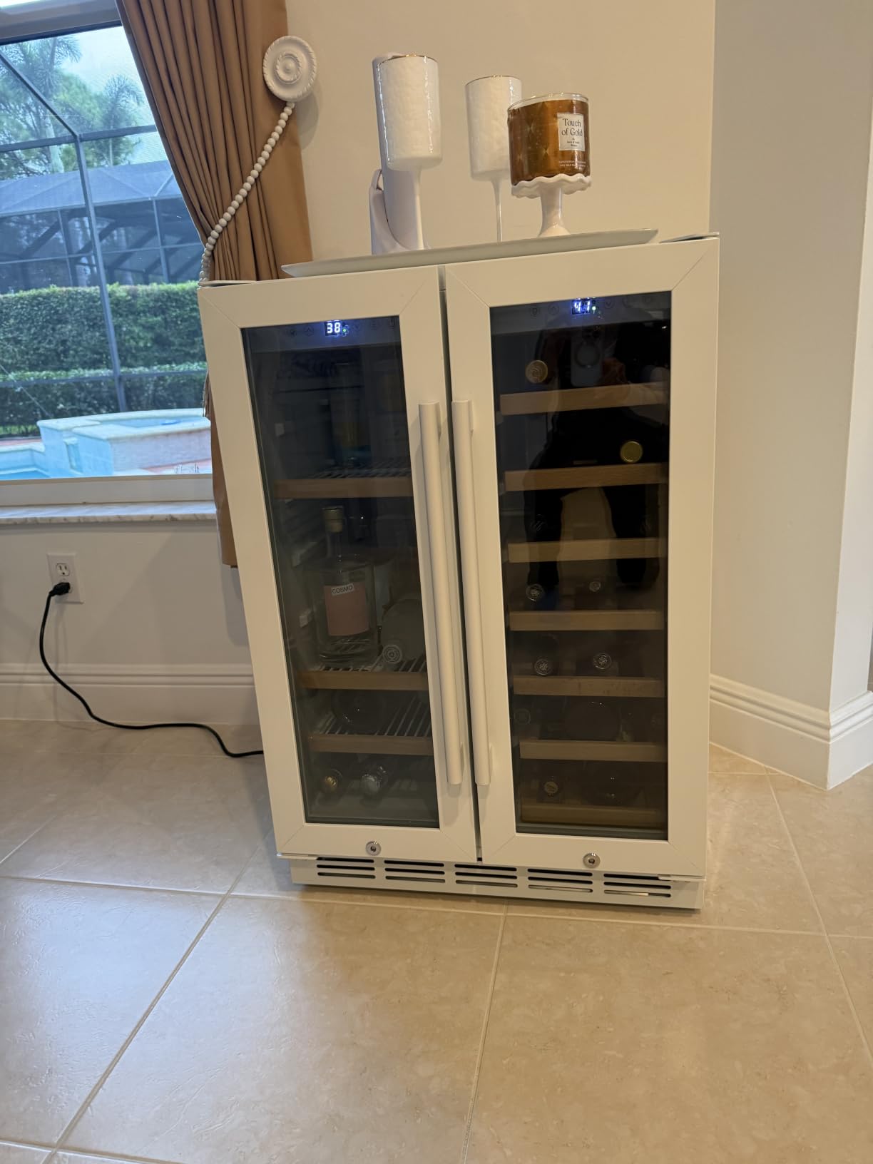 24 Inch Beverage Refrigerator Cooler, 210 Cans Wide Beverage and Beer Fridge with Glass Door and Powerful Cooling Compressor, Built-in/Freestanding Drink Fridge for Kitchen, Bar or Office customer photo 2