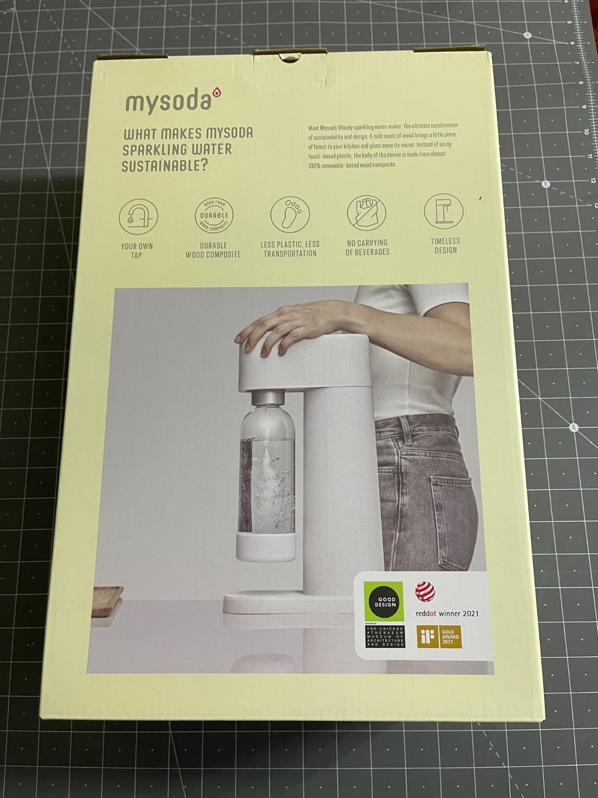 Mysoda Woody Carbonated Water Machine with 1L Bottle - Pigeon | Silent Carbonated Water Machine - Durable Soda Maker - For Easy Home Carbonation and Sparkling Drinks - No CO2 Cylinder customer photo 1