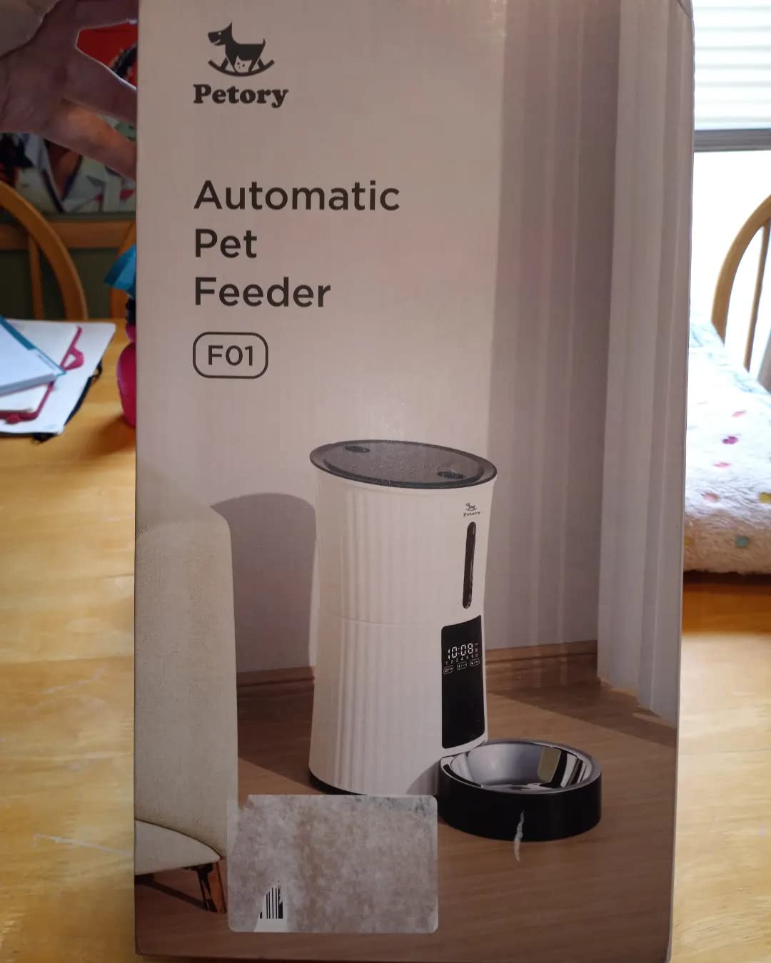 Petory Timed Automatic Cat Feeder - 4L Dry Food Dispenser for Cats and Dogs | With Desiccant Bag, Programmable Portion Control, Up to 6 Meals Daily, Dual Power Supply, 10-Second Voice Recorder customer photo 1