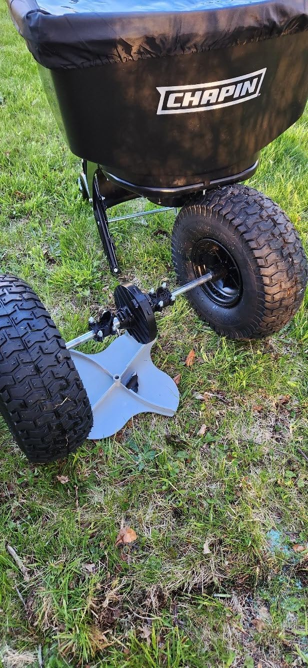 CHAPIN 8622B TurfPro Tow-Behind Turf Spreader, Auto-Stop, Dual Impeller | Tow behind an ATV, UTV or lawn tractor with auto-stop, dual impellers and 11 gate settings for seed and fertilizer customer photo 1