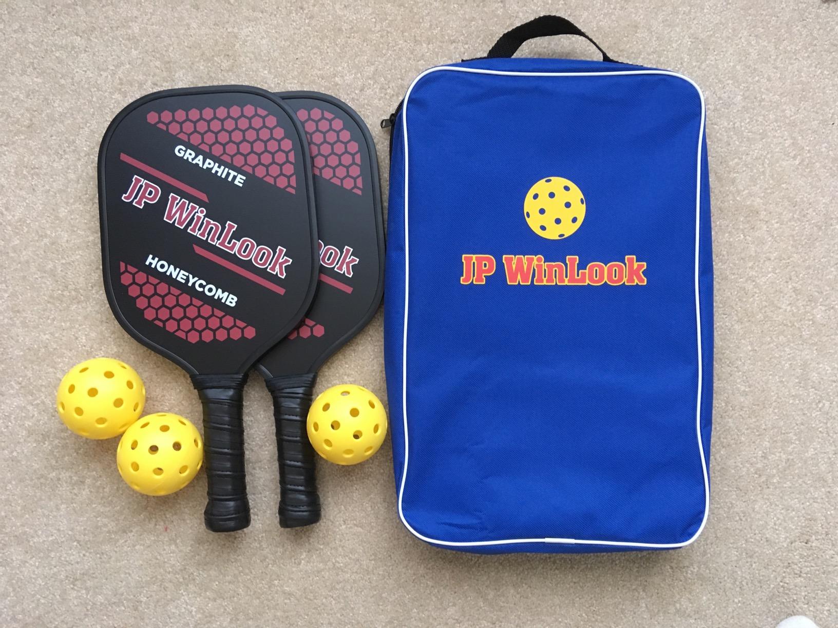 JP WinLook Premium Pickleball Paddles Set - USAPA Pickleball Set - Graphite Carbon Fiber Rackets for Women & Men and Balls for Indoor or Outdoor Play - Racquets, Pickleballs & Carry Bag customer photo 2