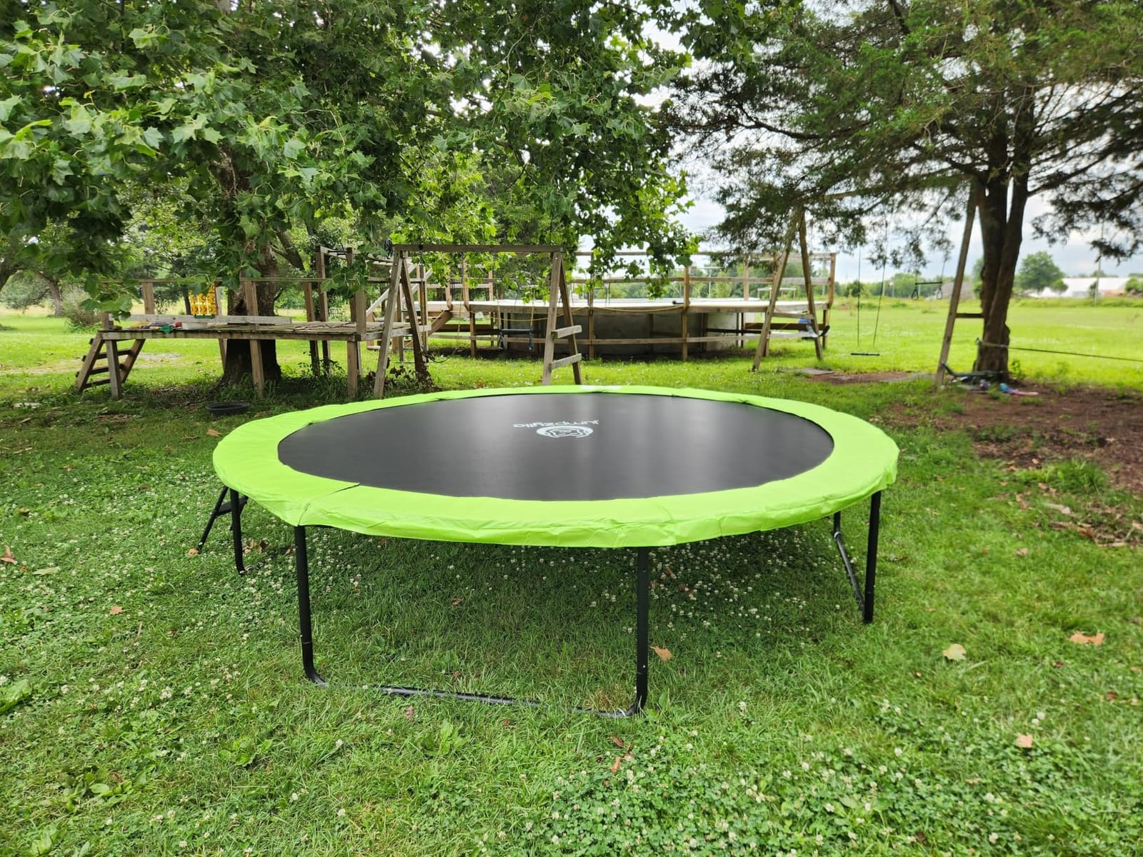 Jumpzylla Outdoor Trampoline with Net for Kids 8FT 10FT 12FT 14FT 15FT 16FT | ASTM-compliant trampoline with enclosure, non-slip ladder, rust-resistant galvanized steel frame, 8FT-16FT for kids & adults customer photo 1