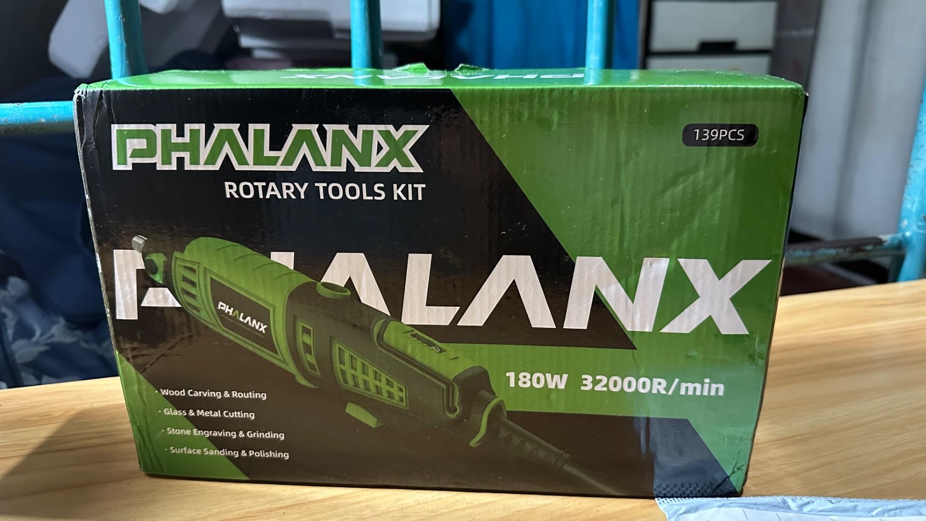 PHALANX 180W Rotary Tool Kit, 1.5-Amp 6 Variable Speed with Flex Shaft, 8000-32000RPM Multi-Tool & 139pcs Accessories Kit customer photo 1