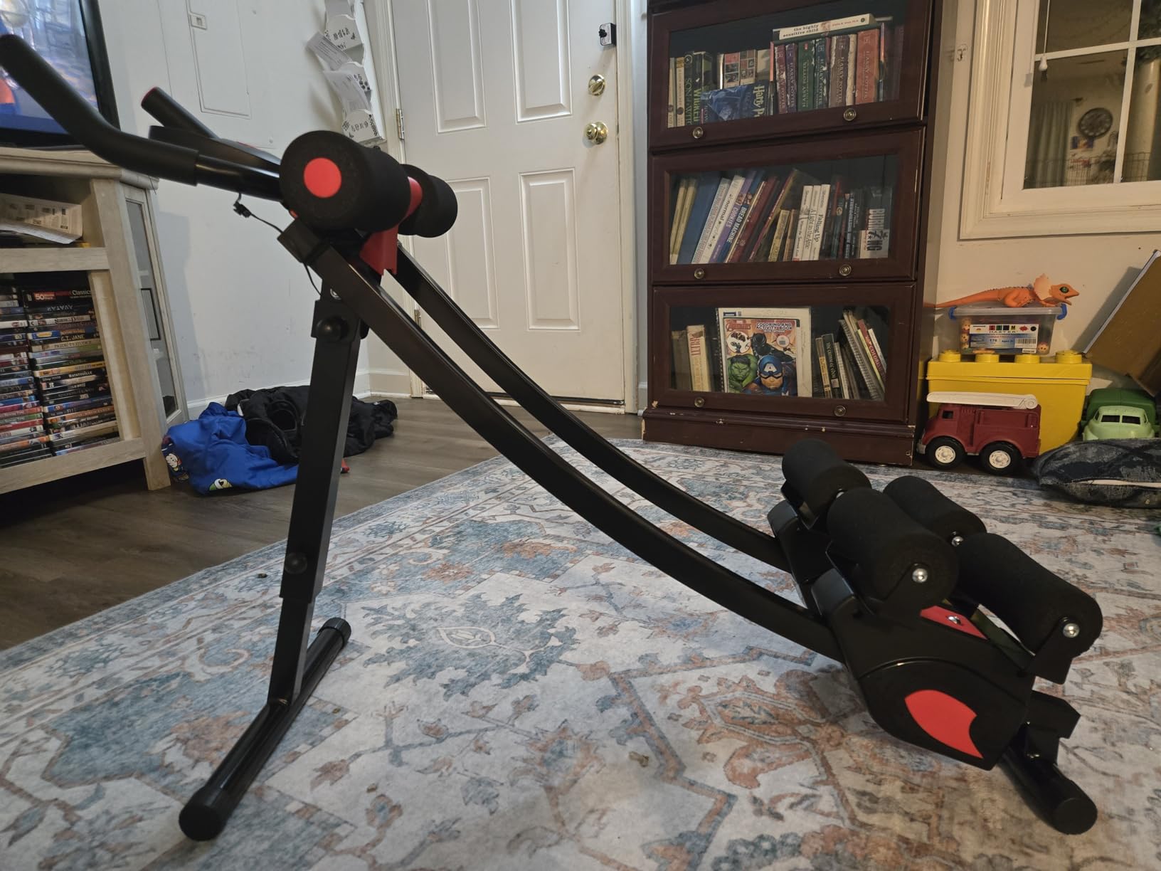 GIKPAL Ab Machine for Home Gym, Adjustable Foldable Equipment, Core Workout, 440 LBS Weight Capacity, Steel Frame, Dual Track, 4-Level Height Adjustment, Foldable, LCD Monitor, Knee Pad customer photo 1