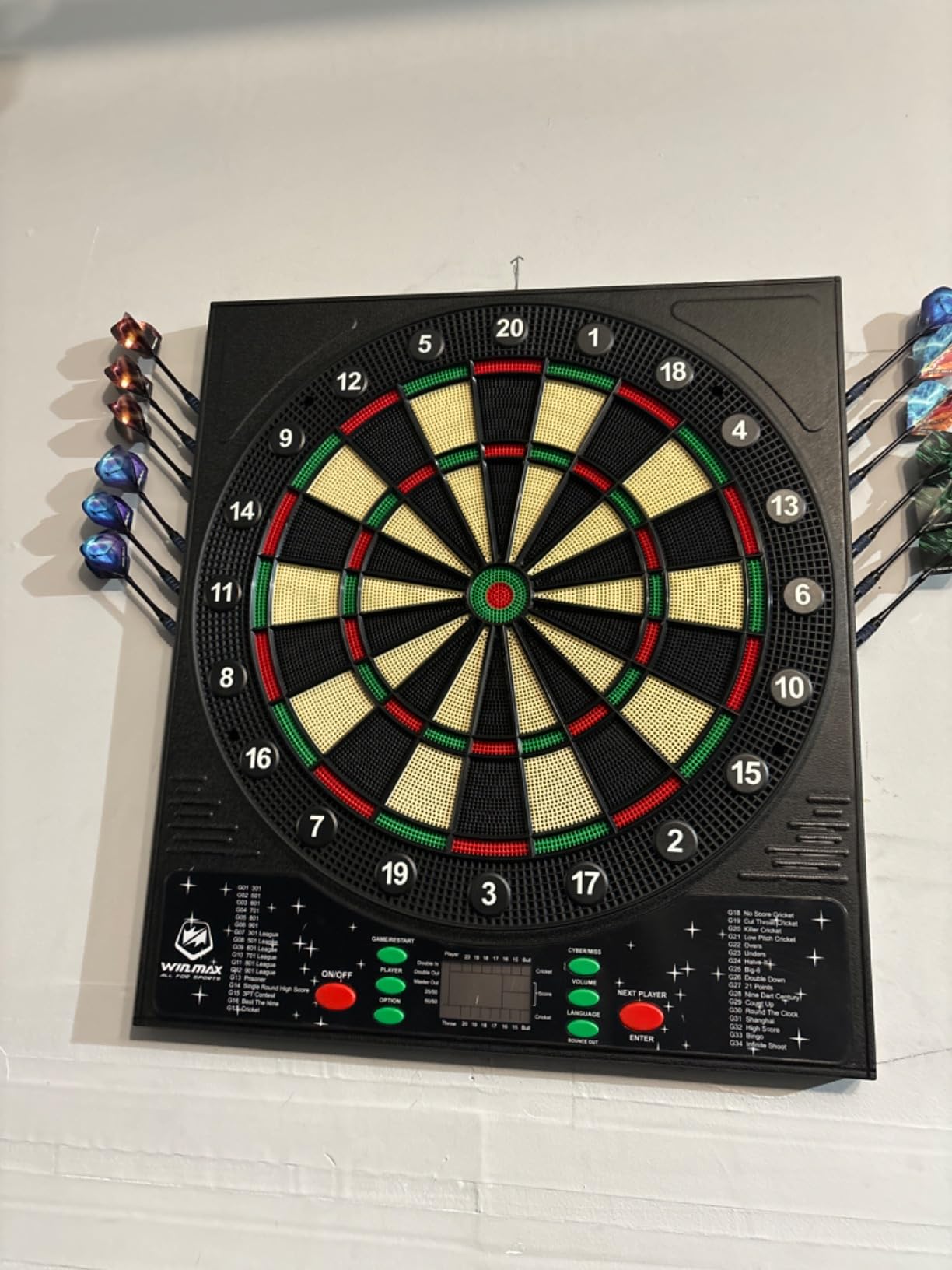 WIN.MAX Electronic Dart Board for Adults, 34 Games 355 Variations, Up to 8 Players customer photo 2