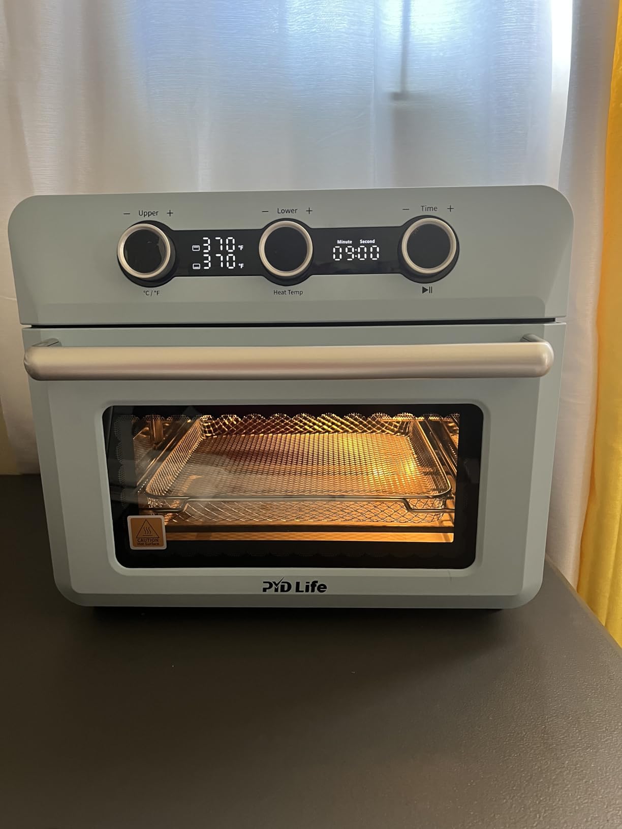 PYD Life Sublimation Oven Machine Convection Oven for Tumblers Mugs 25 L | 120 V 1600 W Light Blue Oven for Sublimation Blanks Cups Water Bottles Pens Bulk Printing customer photo 2