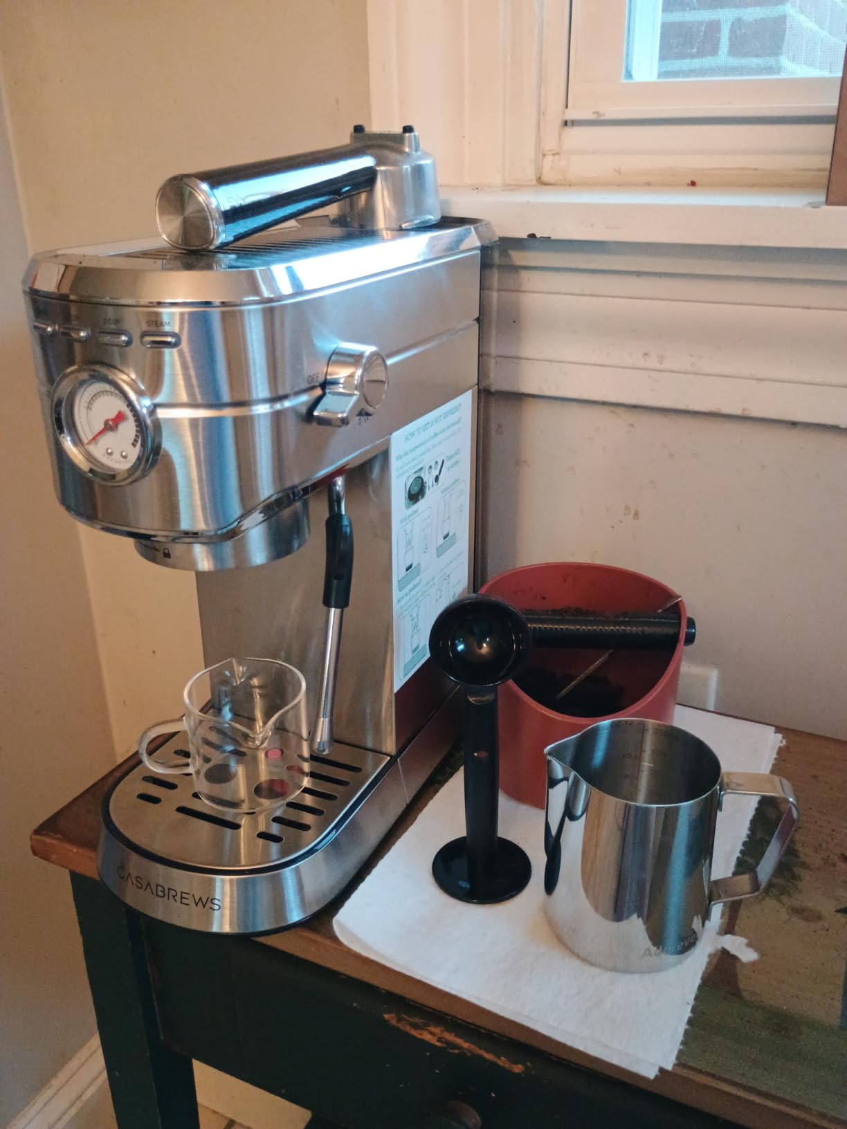 CASABREWS CM5418 Compact Espresso Machine with Milk Frothing Steam Wand customer photo 2