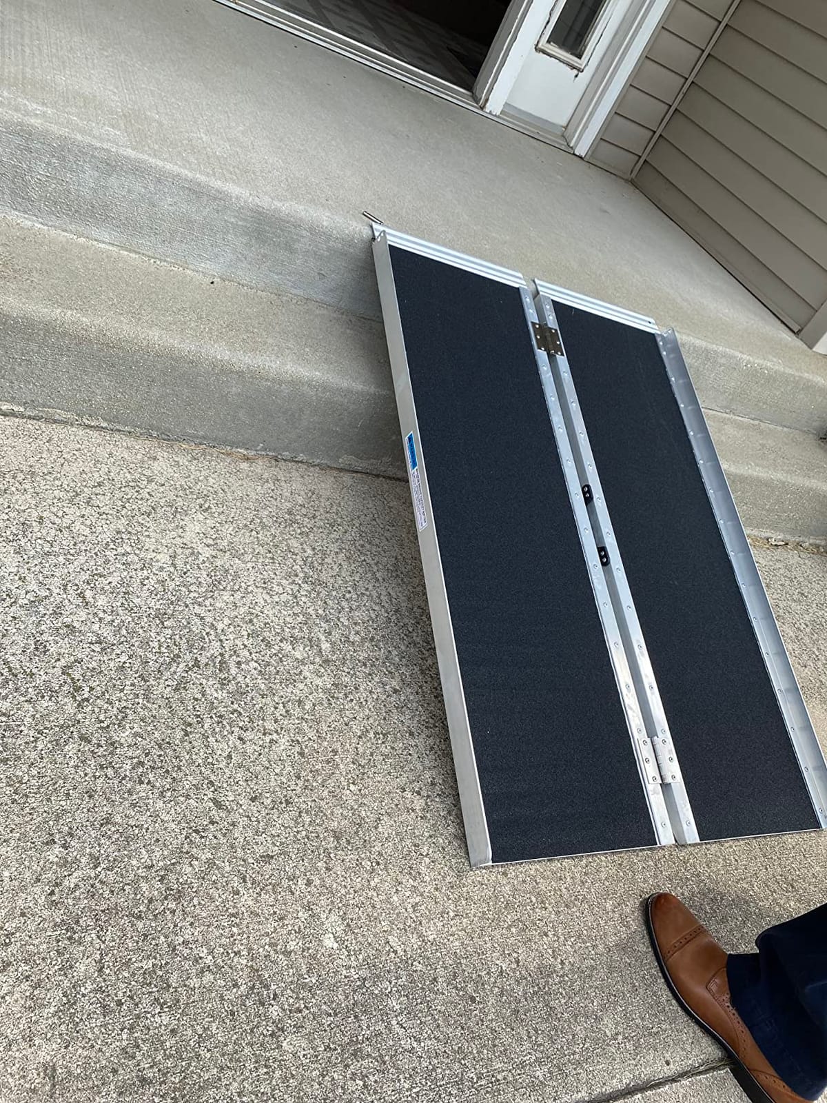 Portable Wheelchair Ramp 3FT, Ramps for Wheelchairs for Home Steps | Non-Skid, Aluminum, 800lb, Protective Side Rails, Handle, Universal Mobility Scooter Compatibility, Compact Foldable Storage customer photo 2