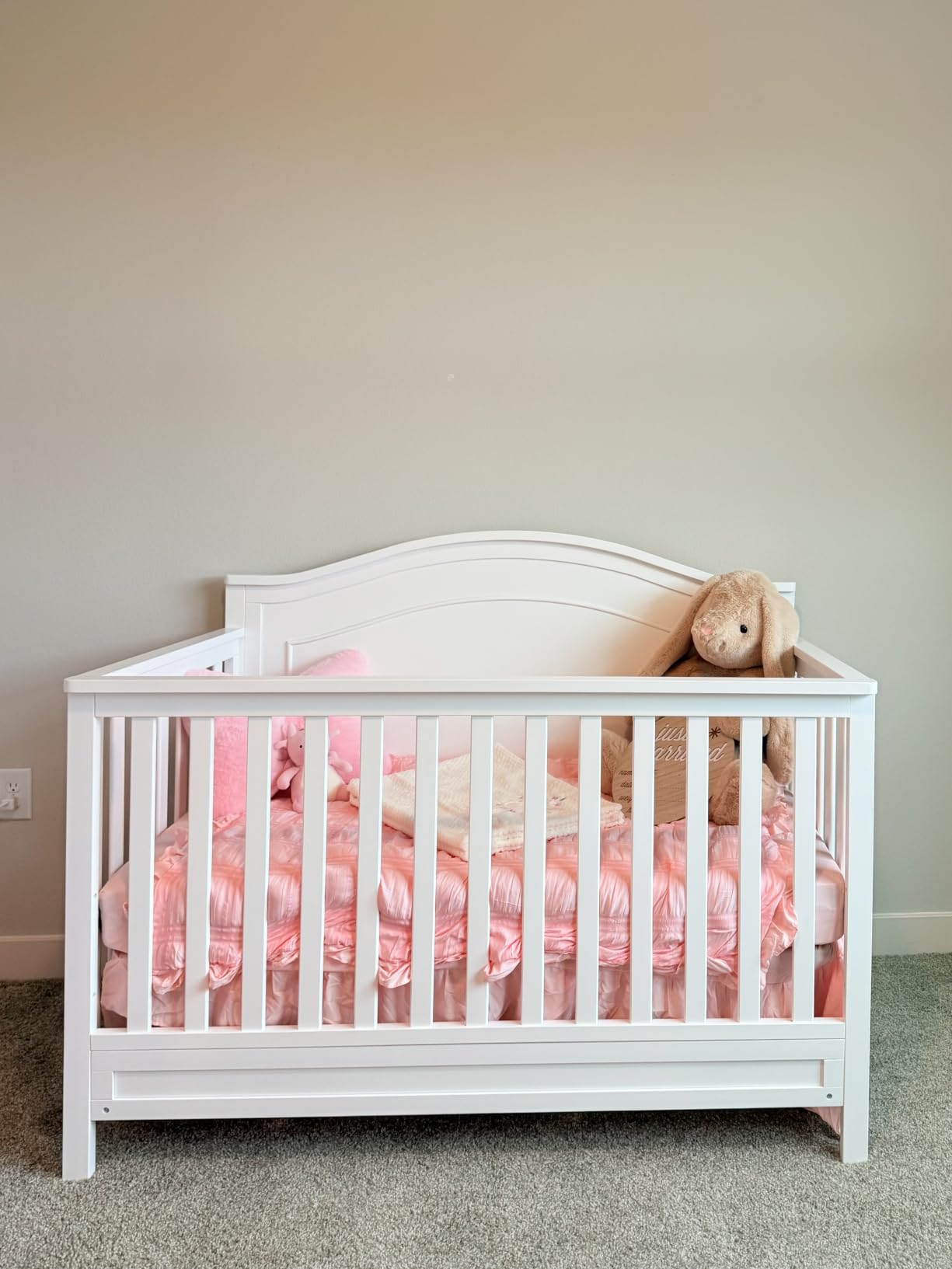 Davinci Charlie 4-in-1 Convertible Crib, GREENGUARD Certified, Chestnut | Converts to Toddler Bed, Daybed, Full-Size Bed, 4 Adjustable Mattress Heights, Conversion Kits Sold Separately, Easy Assembly customer photo 2