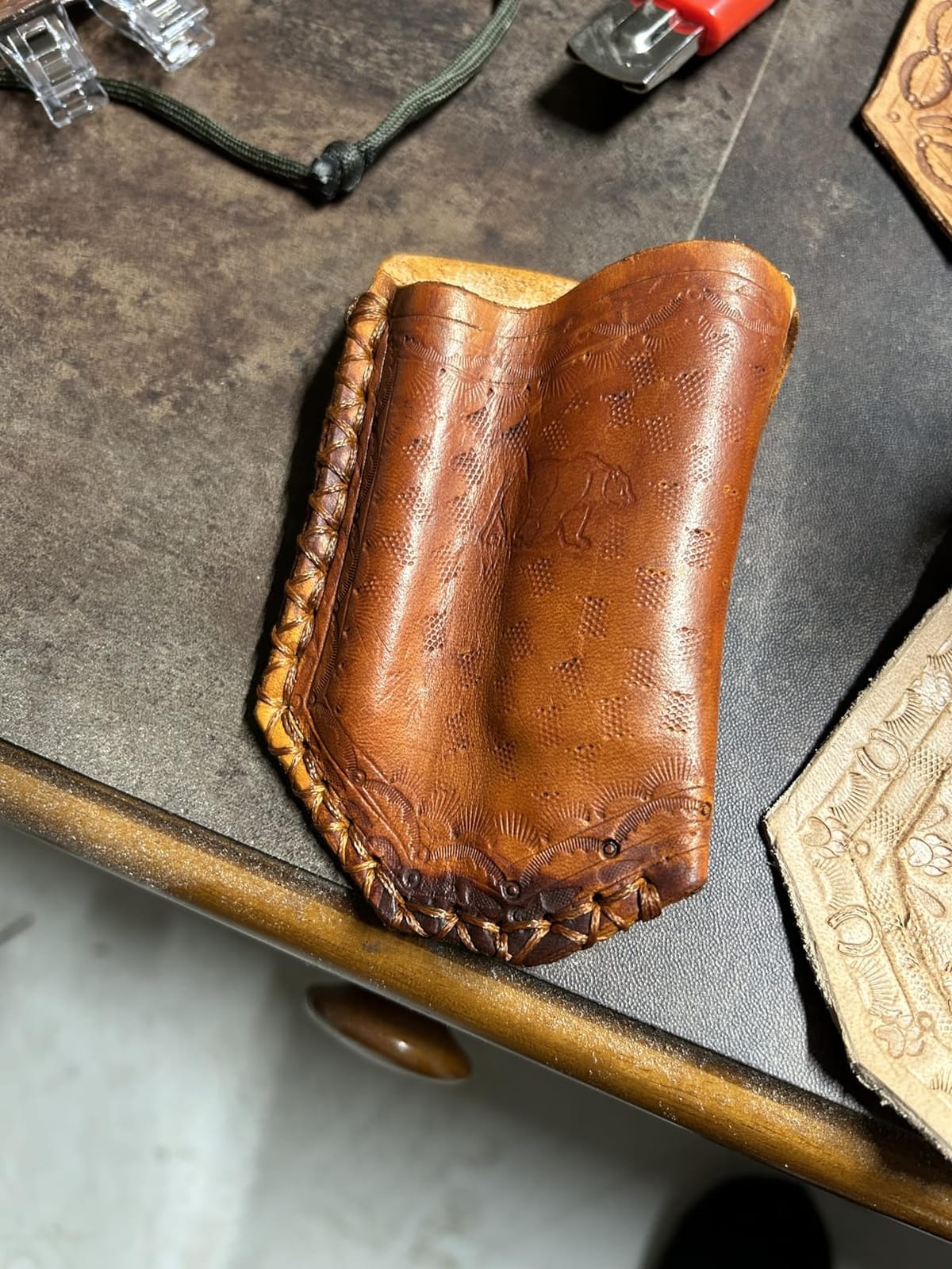 BUTUZE Leather Working Tools, Practical Leather Craft Kit with Waxed Thread Groover Awl Stitching Punch Hole for Leathercraft Beginner or Adults Gifts customer photo 1