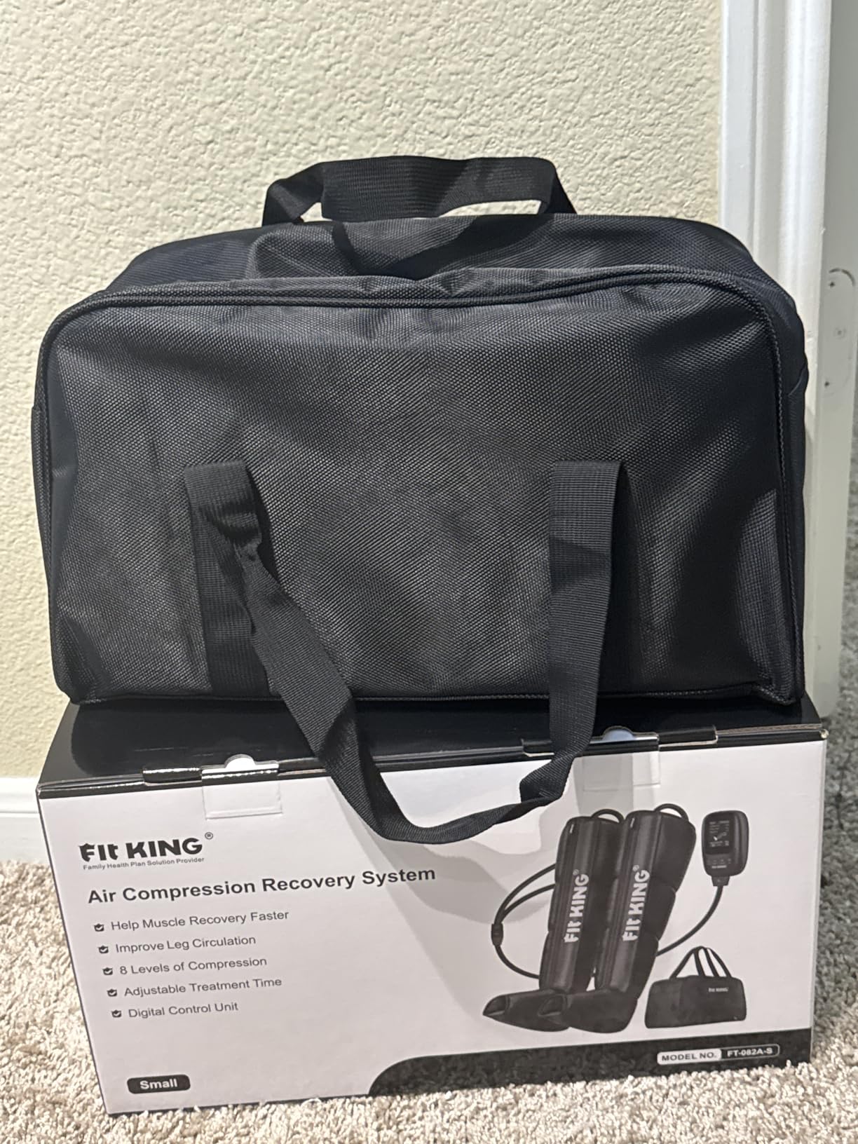 FIT KING Air Compression Recovery System, Full Leg Massager Boots (Medium), Sequential Compression Device customer photo 2