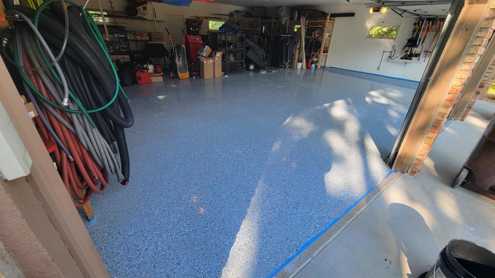 ArmorPoxy 100% Solids Garage Epoxy Floor Kit, Designer Gray, 300 Sq Ft 17pc | 2 Part Industrial-Grade Coating, UltraGlaze Topcoat, DIY Non-Slip Hot Tire Resistant Flake System customer photo 1