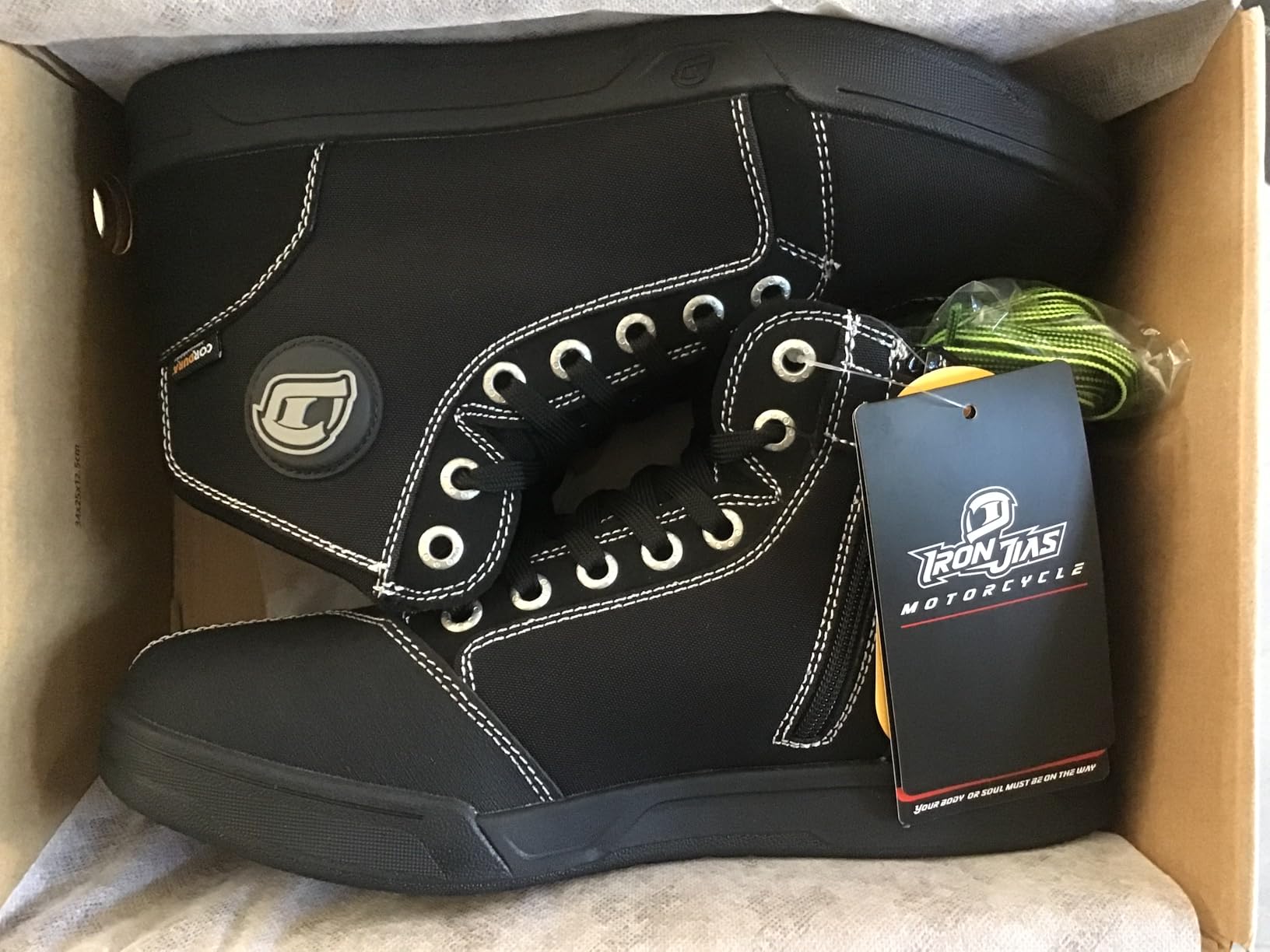 IRON JIA'S Motorcycle Shoes for Men & Women, CE Certified Riding Boots - Cordura Fabric, Breathable, Ankle Protection, EN 13634 Rated customer photo 2