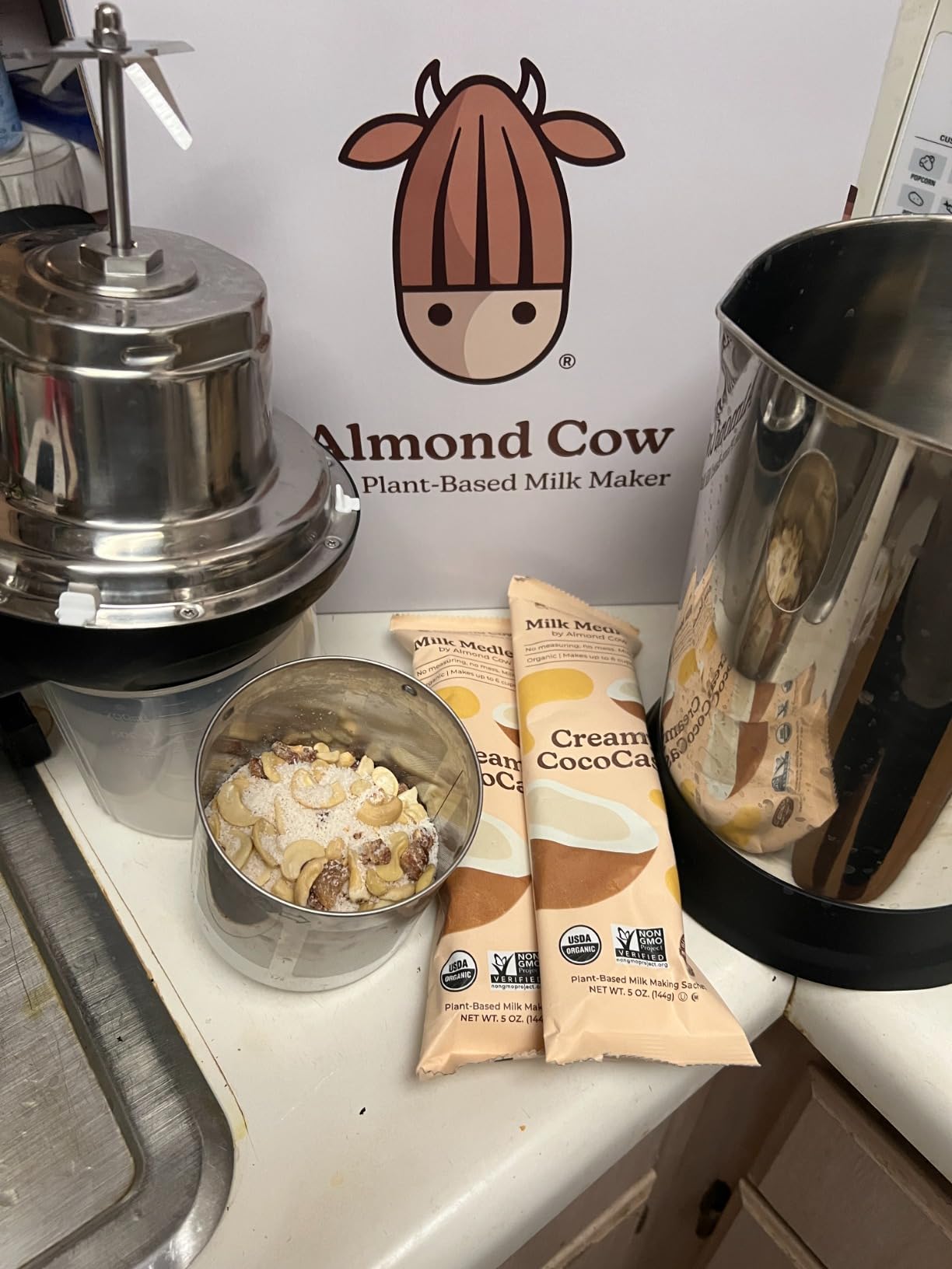 Almond Cow Nut Milk Maker Machine, Plant-Based Milk Maker for Almond, Oat, Cashew, Soy Milk, Stainless Steel, No Straining Needed - Makes 5-6 Cups, 120V customer photo 2